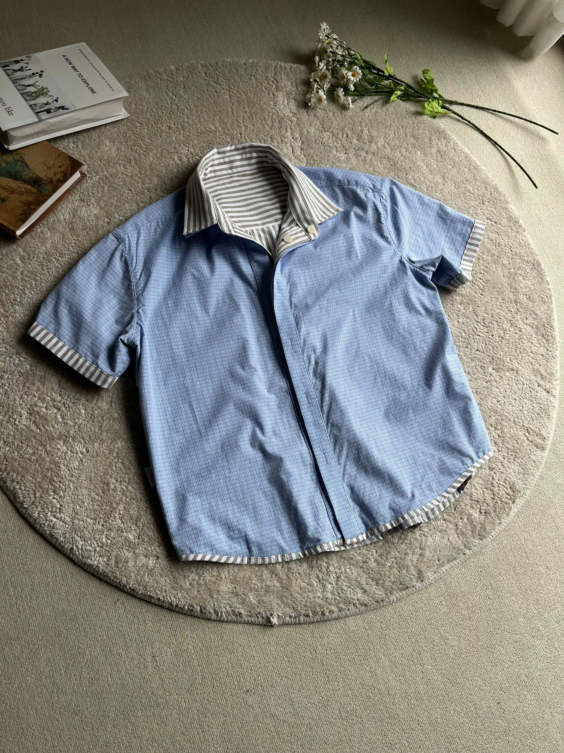 Reversible Sea salt striped shirt