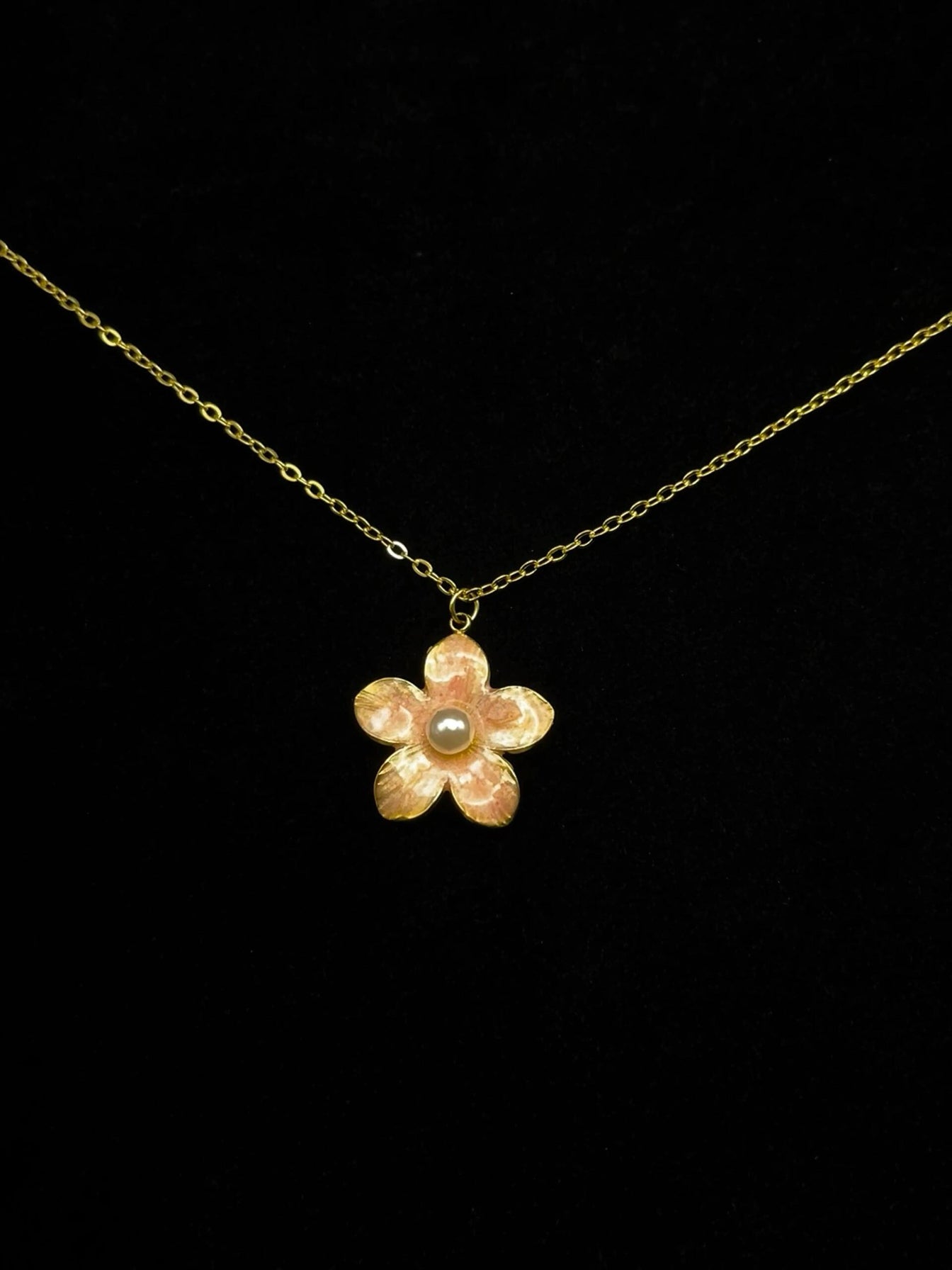 Vintage Pearl cherry blossoms necklace