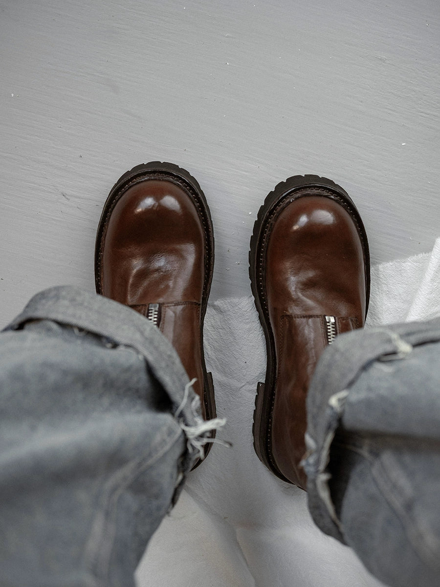 Forge-Zip Leather Boots
