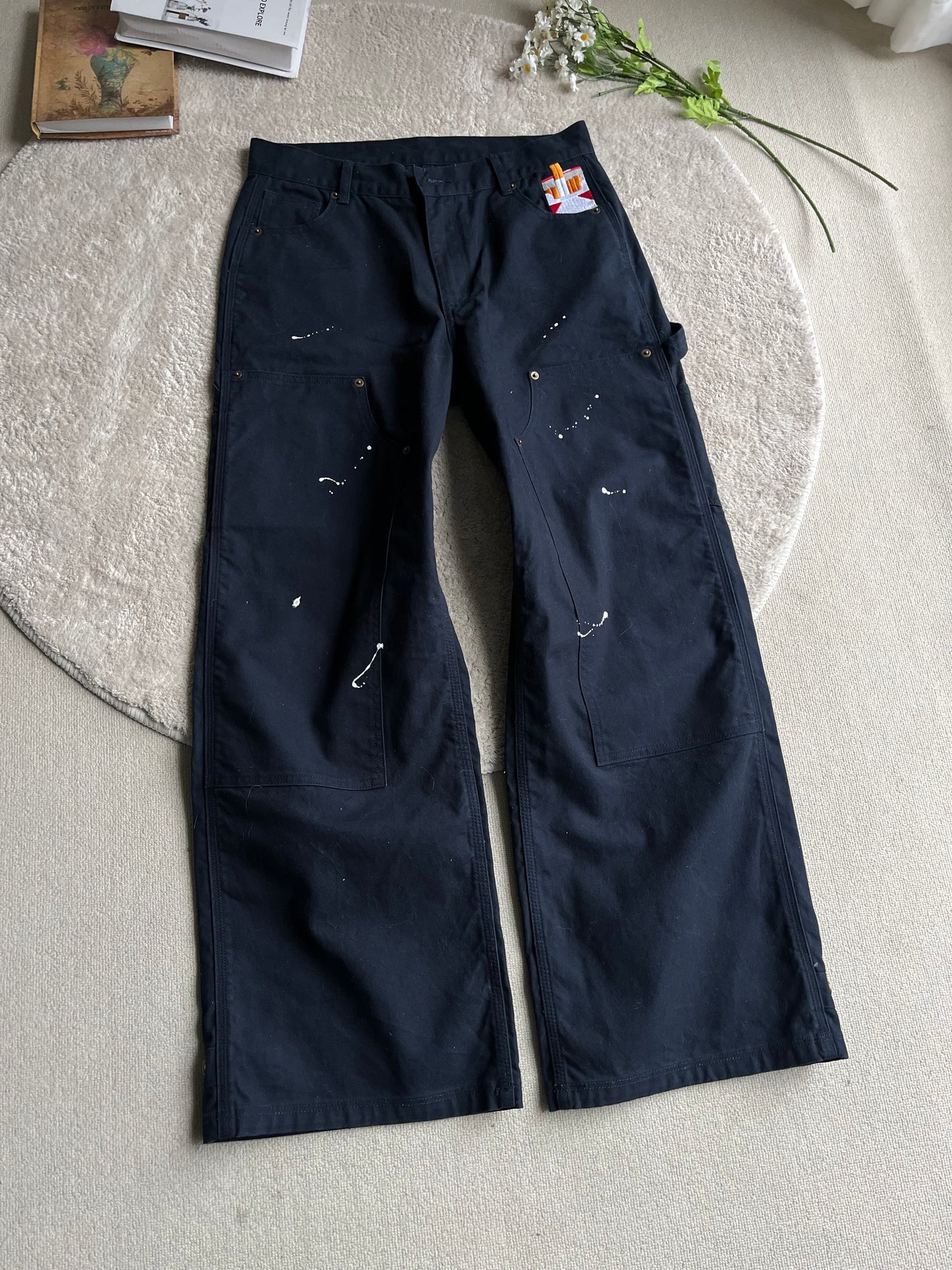 Ciga Case Embroidery Carpenter Pants