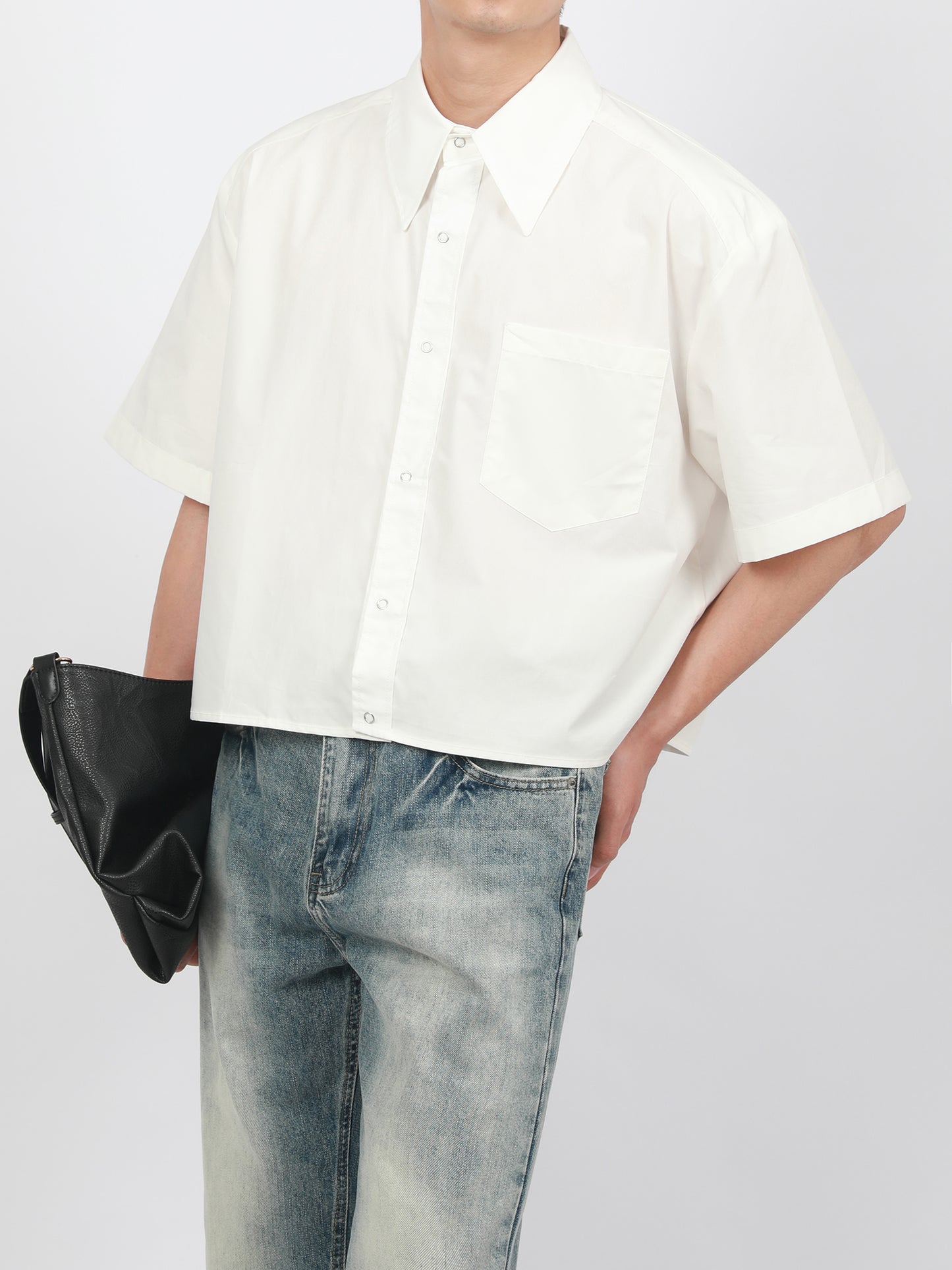 Boxy Button Temperament Shirt