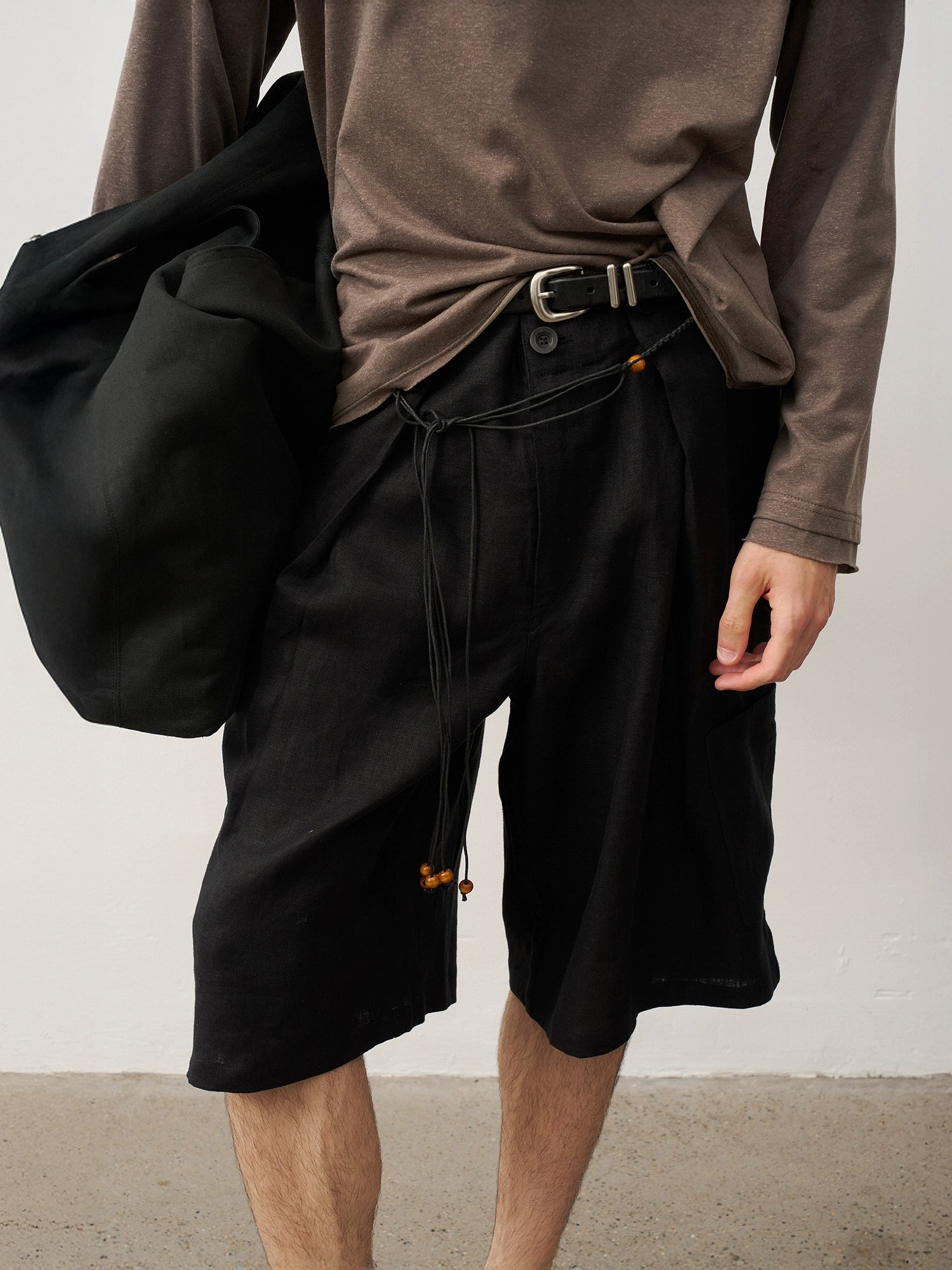 Linen Cropped Shorts