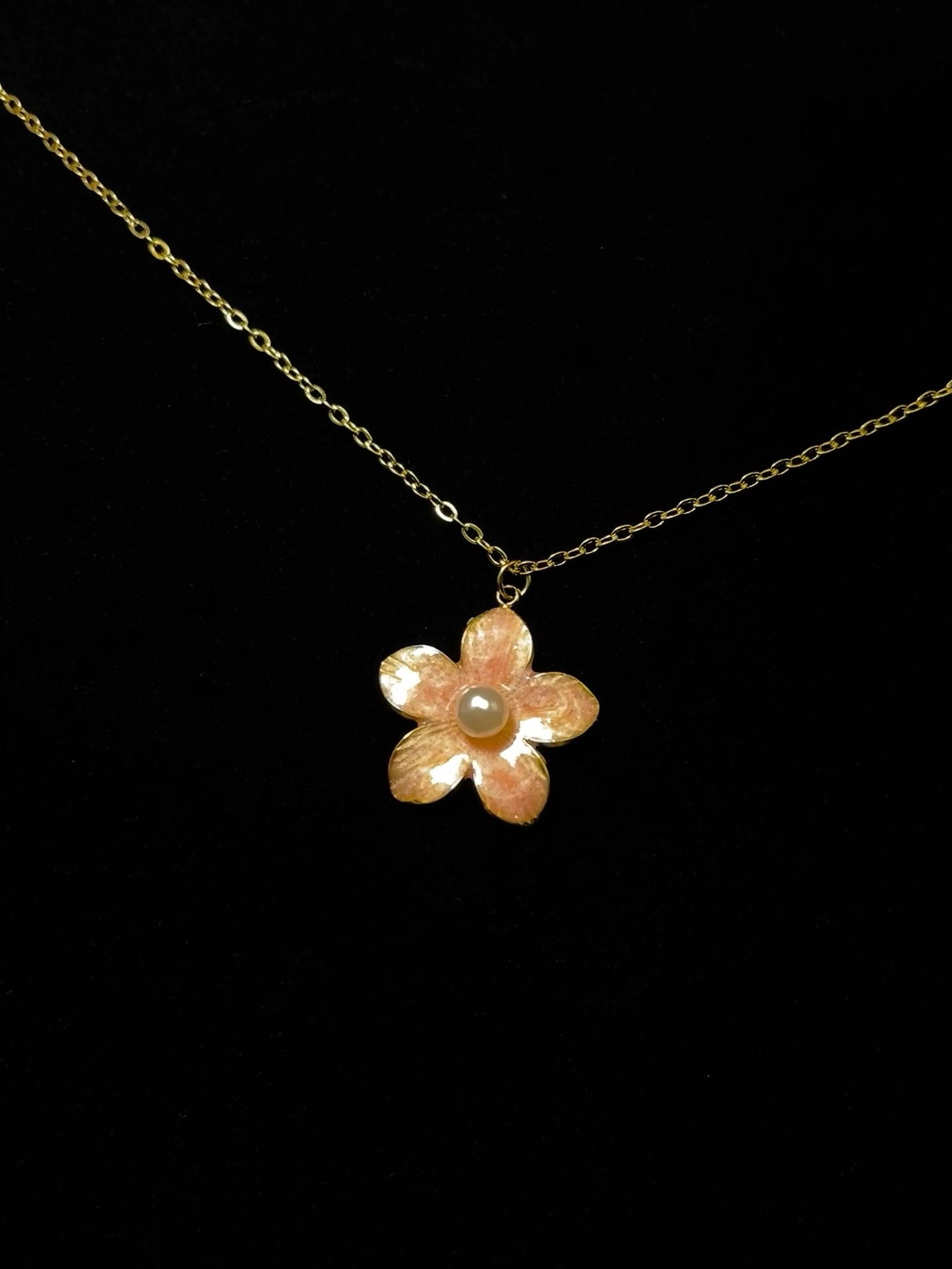 Vintage Pearl cherry blossoms necklace