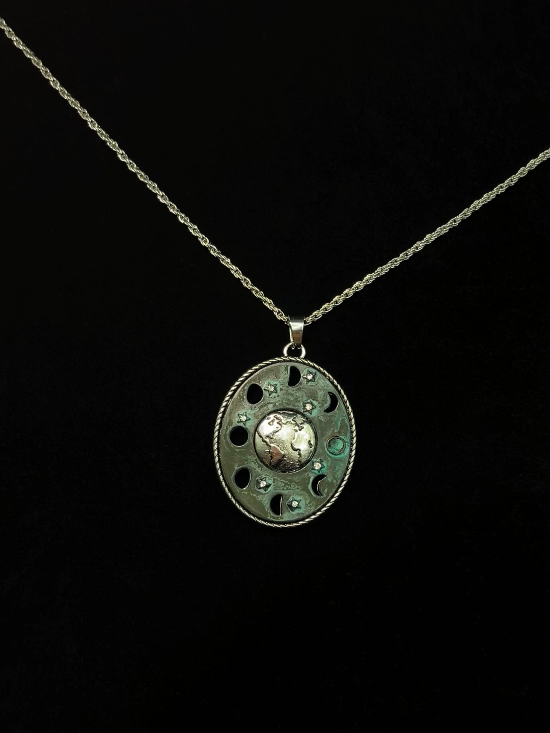 Our planet and the stars necklace