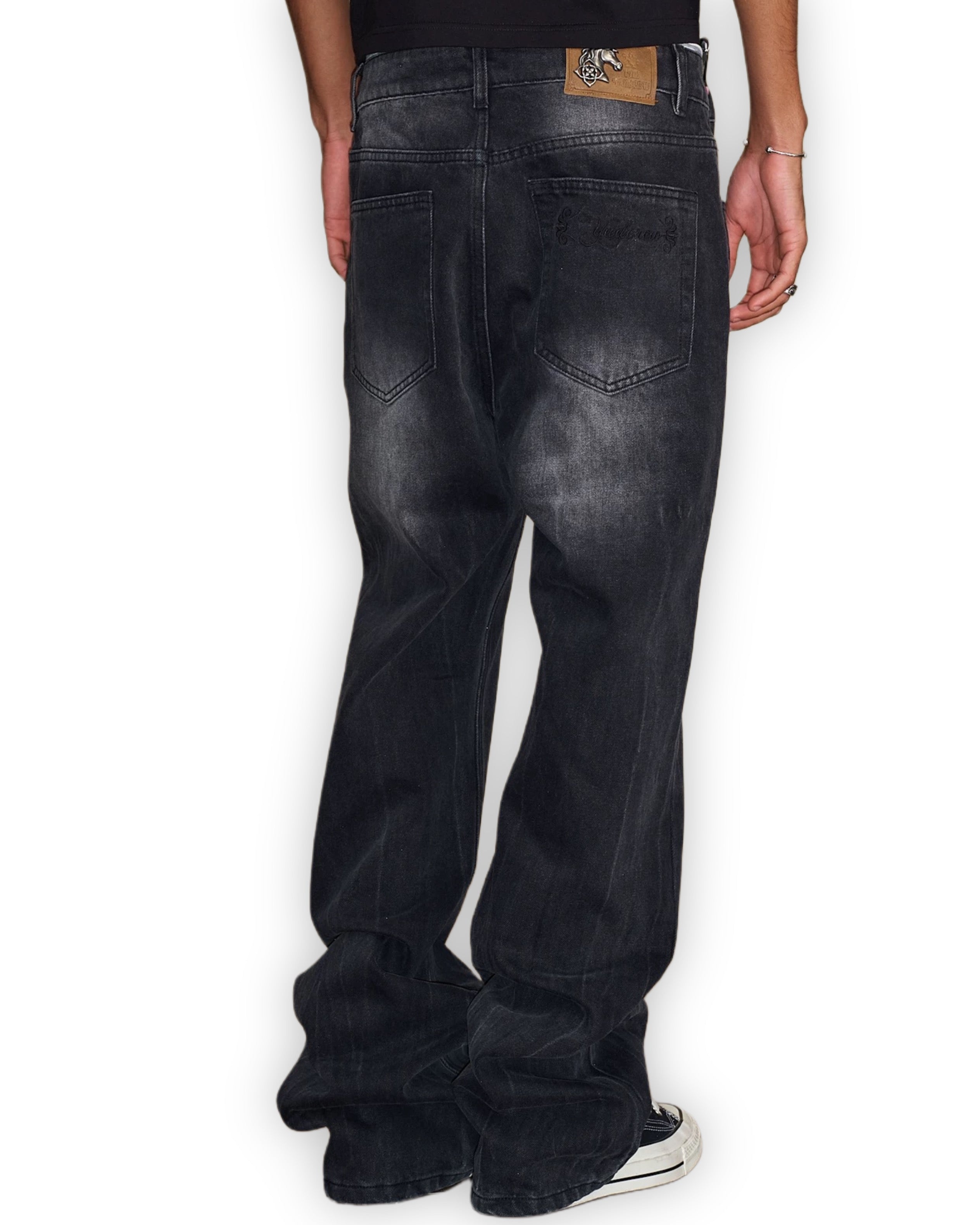 "Offset" Bootcut Jeans