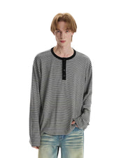 "Ringer" Striped Henley