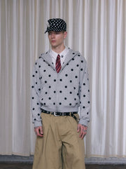 Polka Dot Fleece  Sweatshirt
