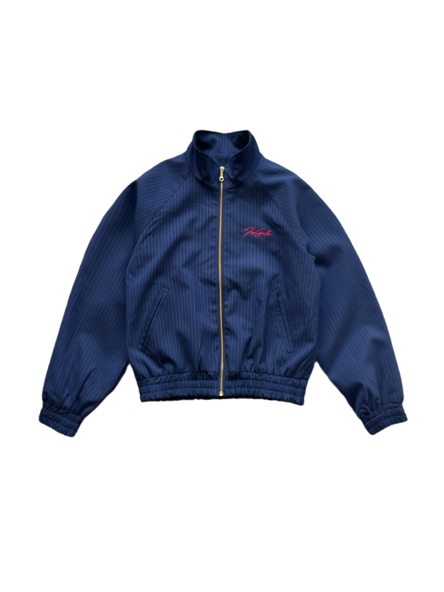 Navy Stripe Crop Jacket