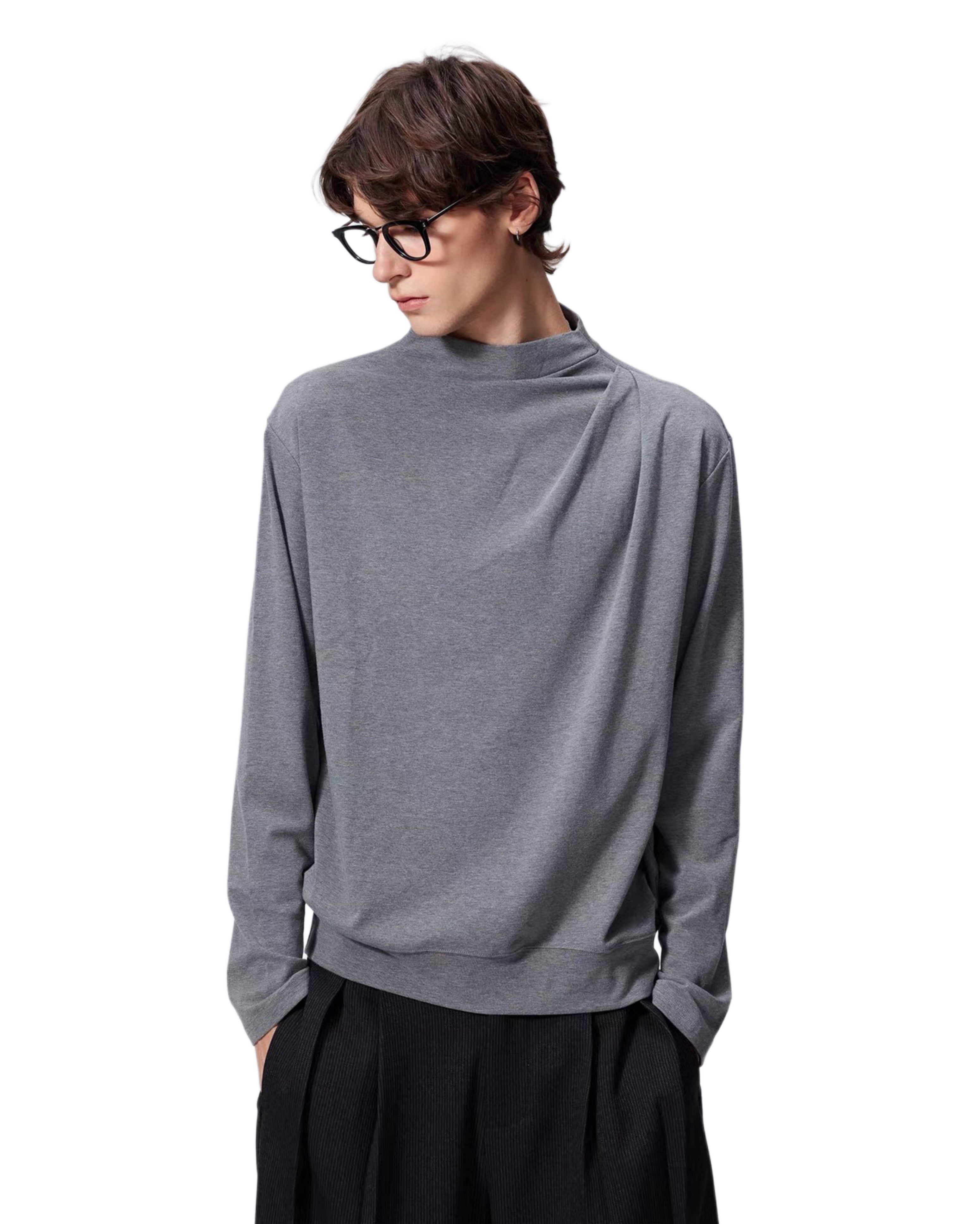 "Pleated" Long Sleeve T-Shirt