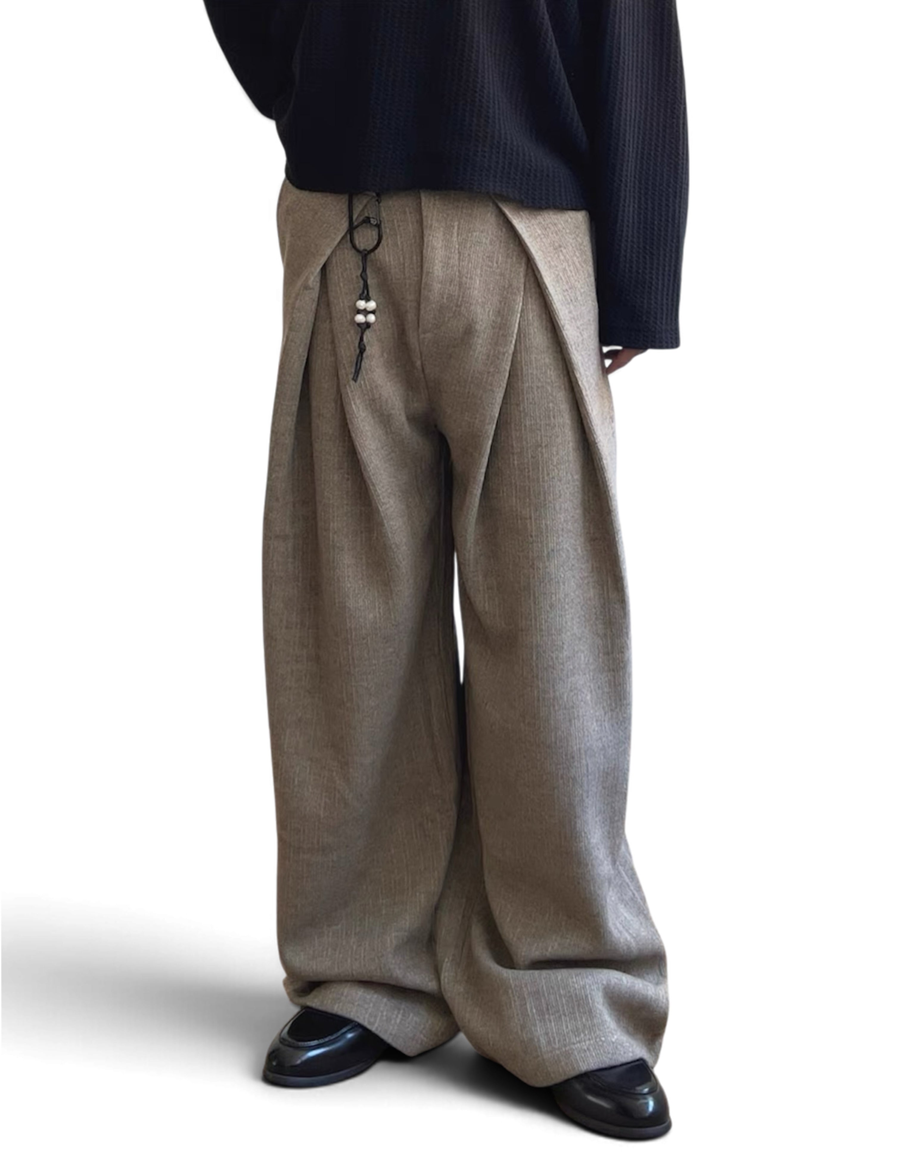"Slate" Pleated Trousers