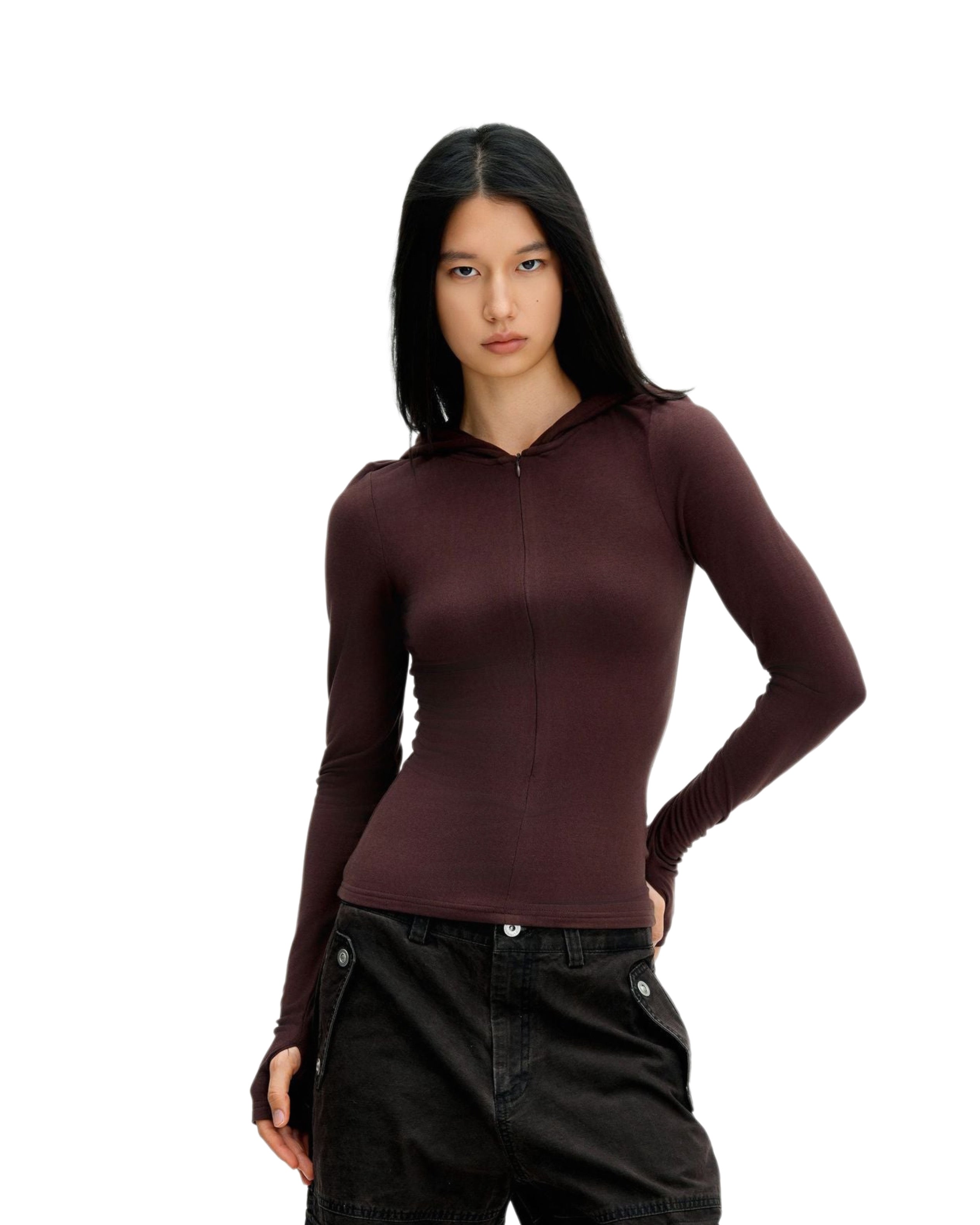 "Quarter Zip" Slim Fit Hoodie