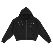 Dove Zip-Up Boxy Hoodie