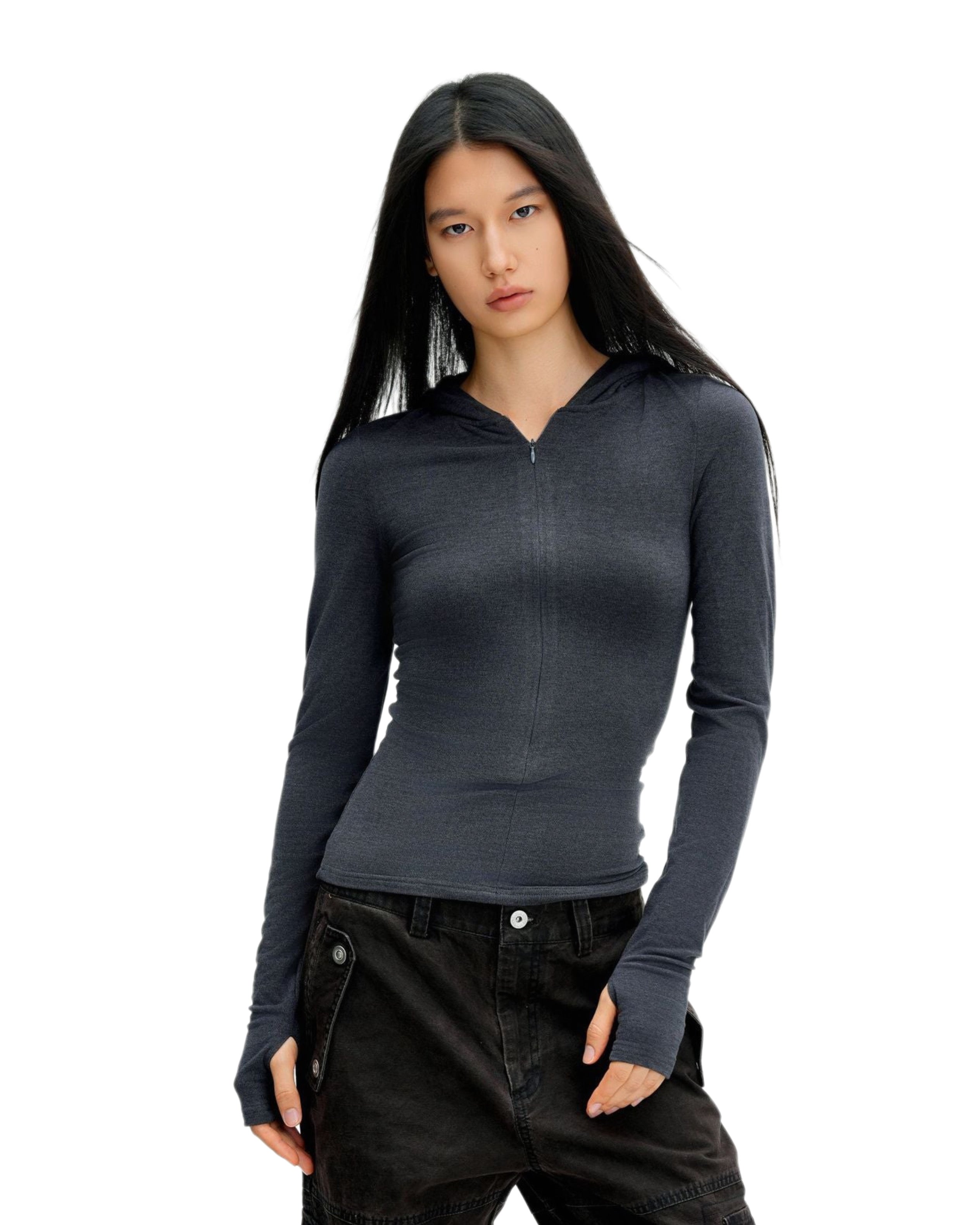 "Quarter Zip" Slim Fit Hoodie