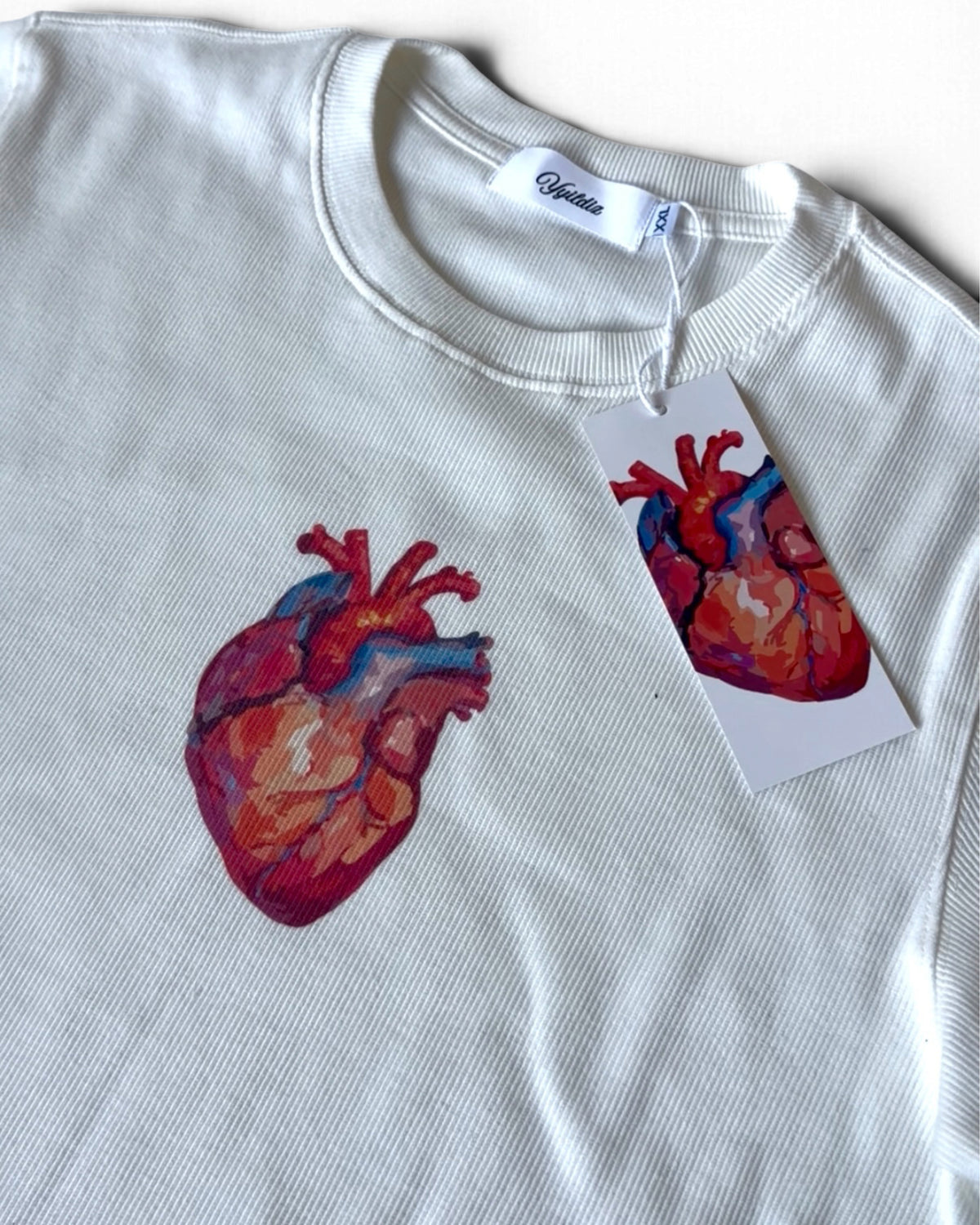 Men's Heart Ribbed T-Shirt