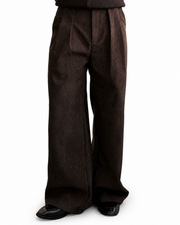 "Lapped" Pleated Trousers