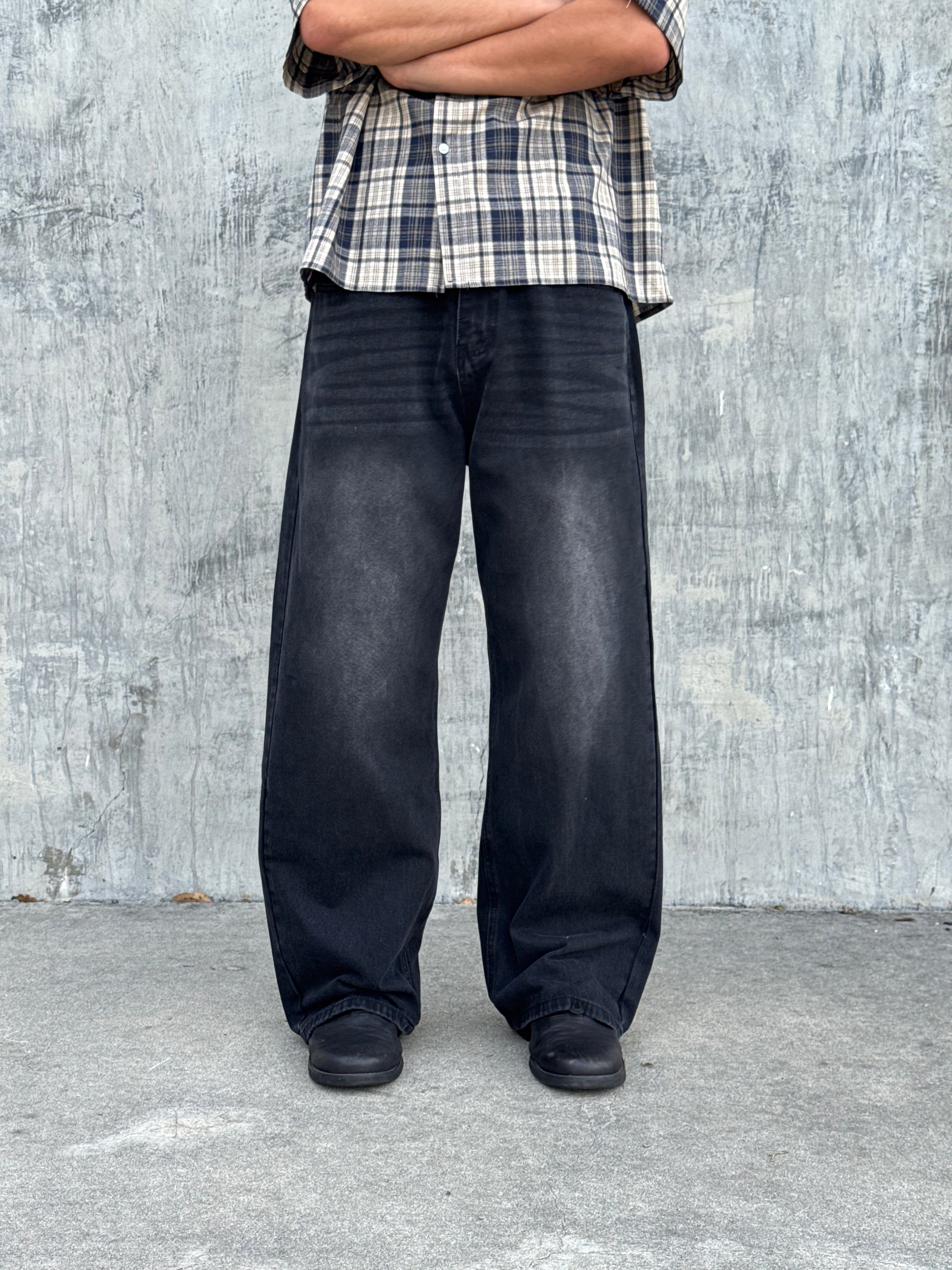 “Almost Black” straight leg Jeans