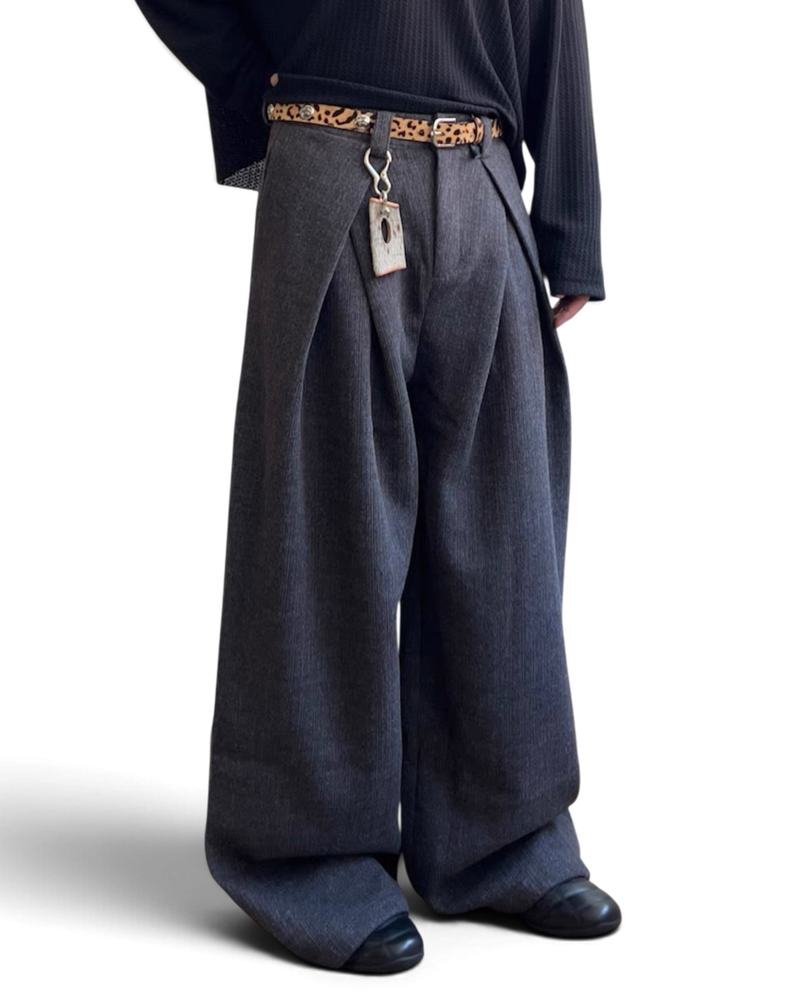 "Slate" Pleated Trousers