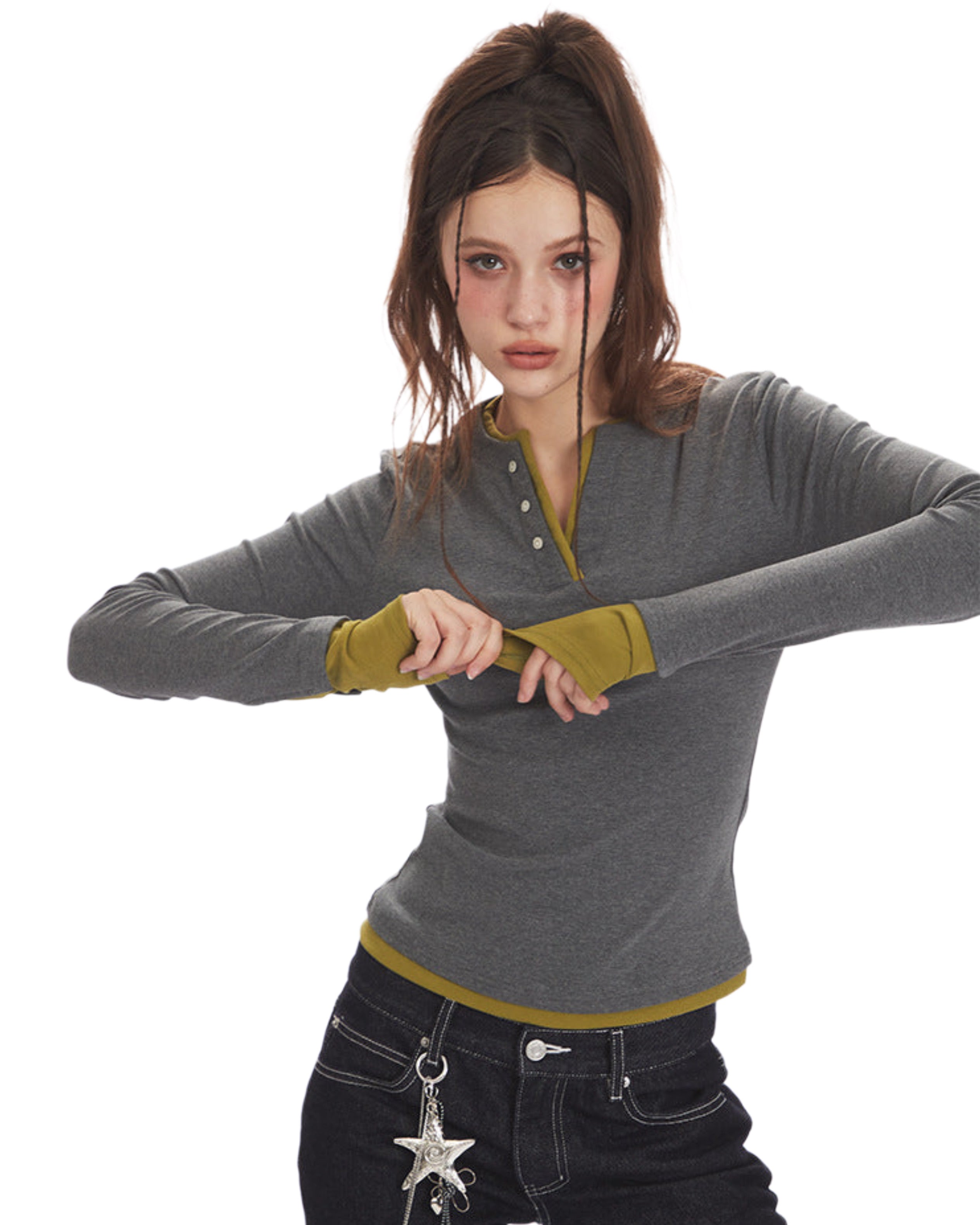 "Grey Matcha" Henley