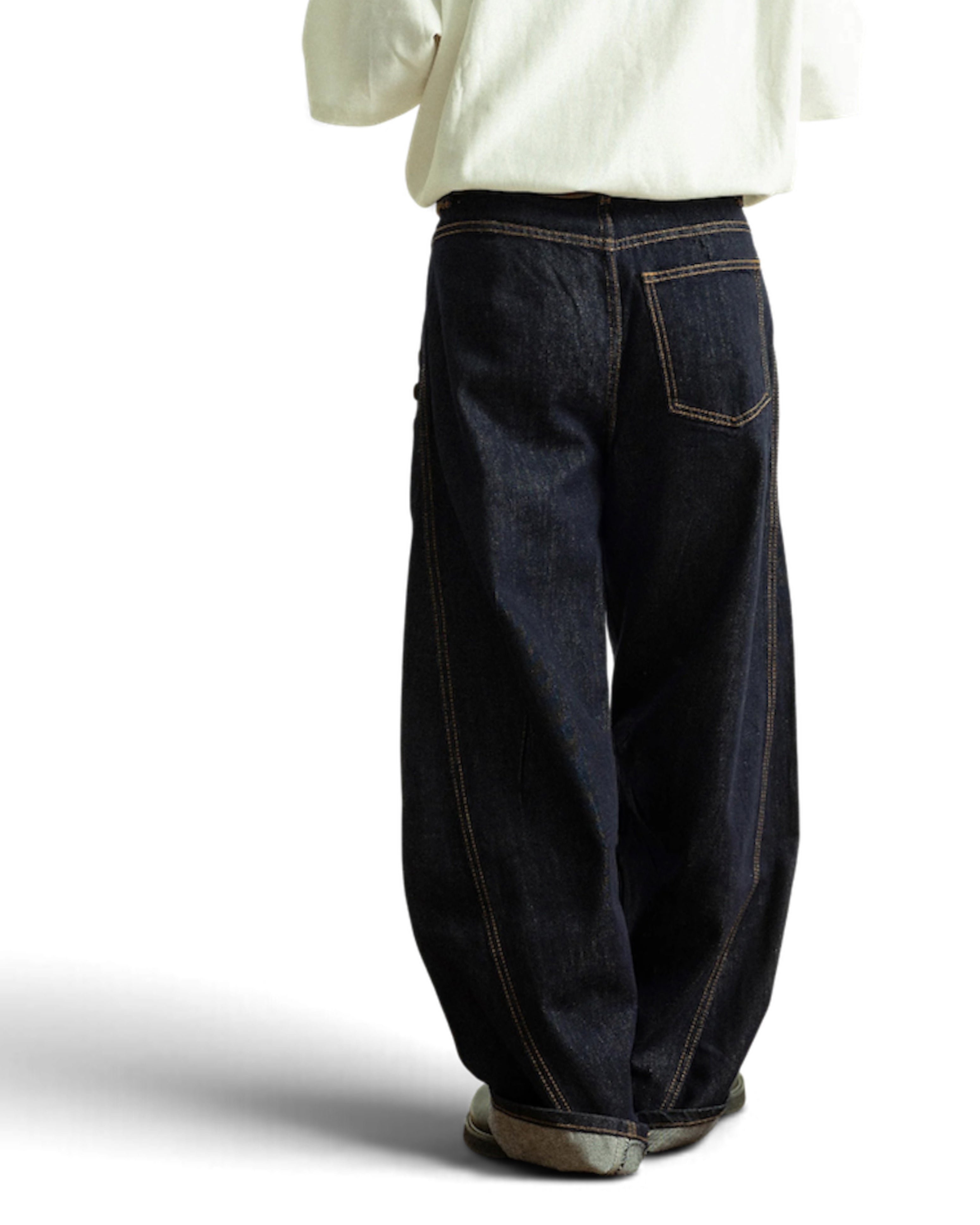 "Button" Scimitar Jeans