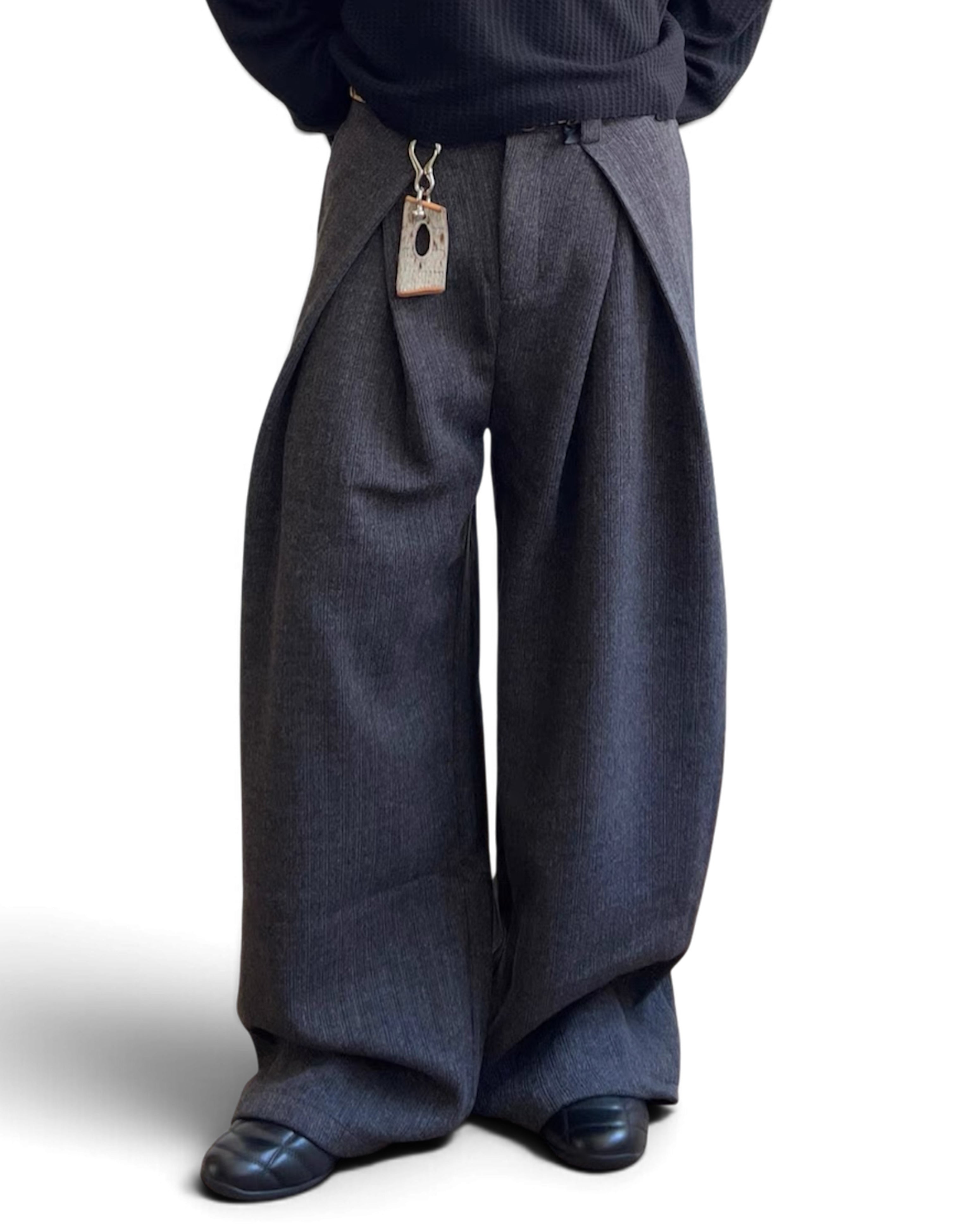 "Slate" Pleated Trousers