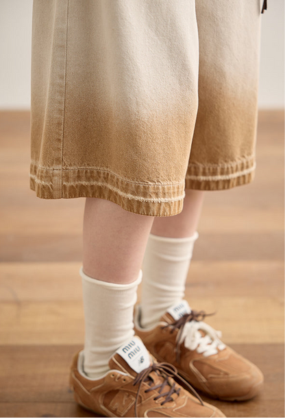 Half&Half Loose Denim Shorts