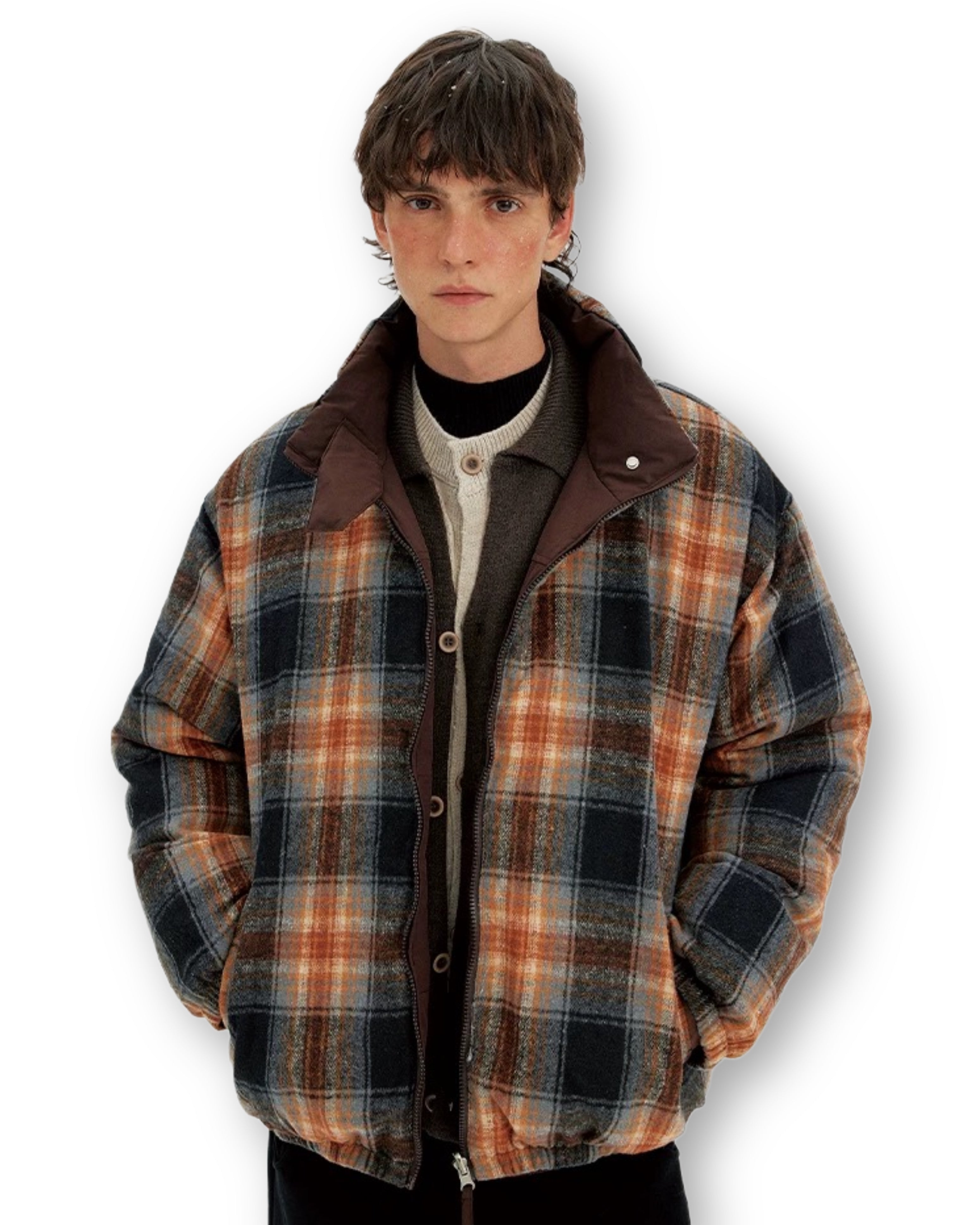 “Plaid” Reversible Puffer Jacket