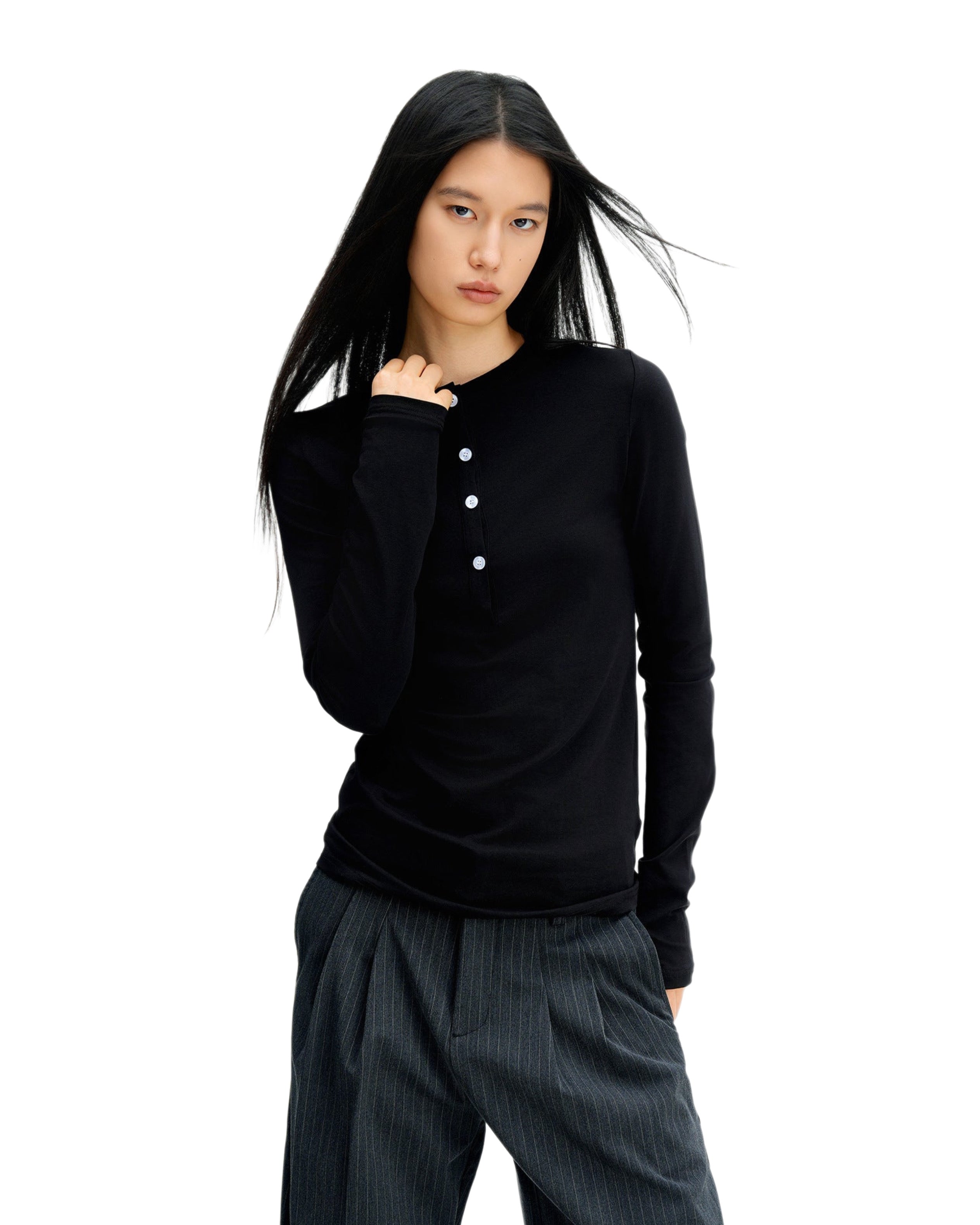 "Perfect" Slim fit Henley