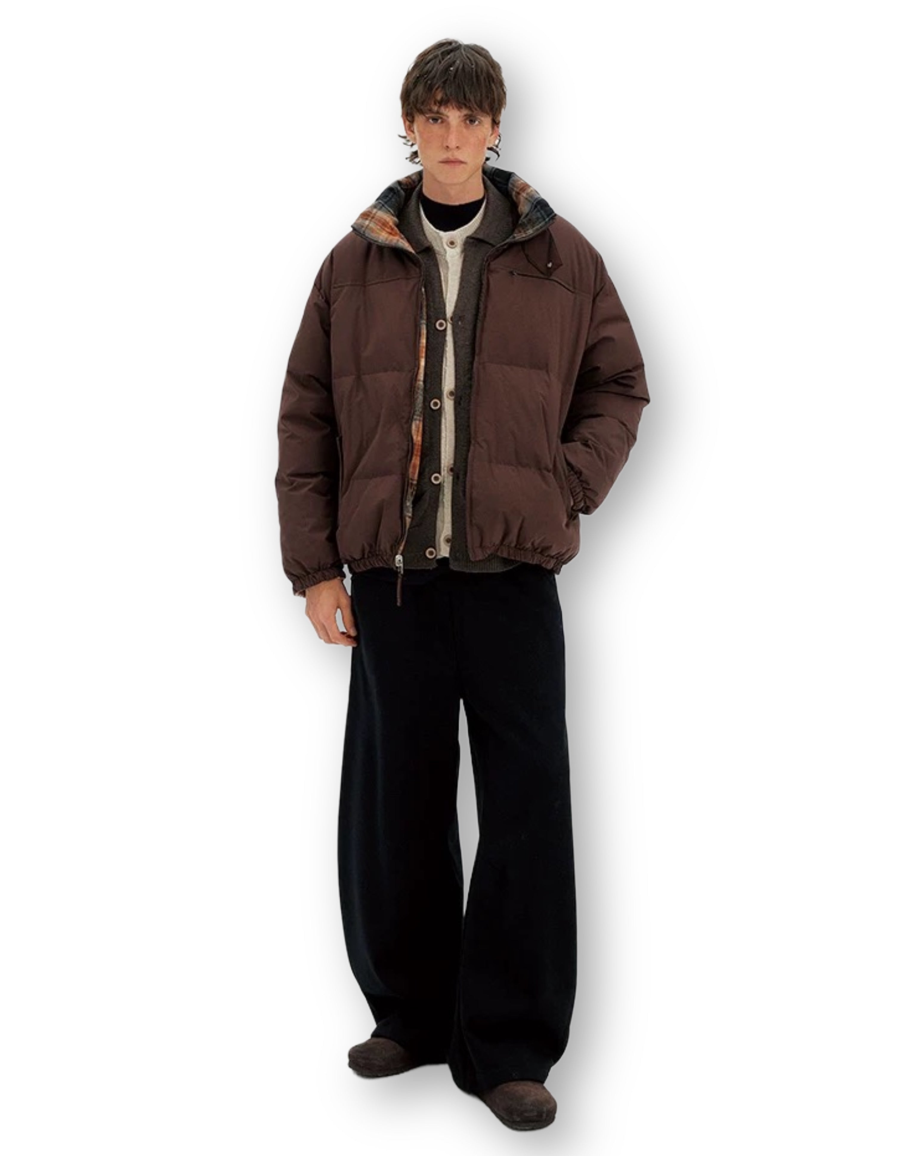 “Plaid” Reversible Puffer Jacket