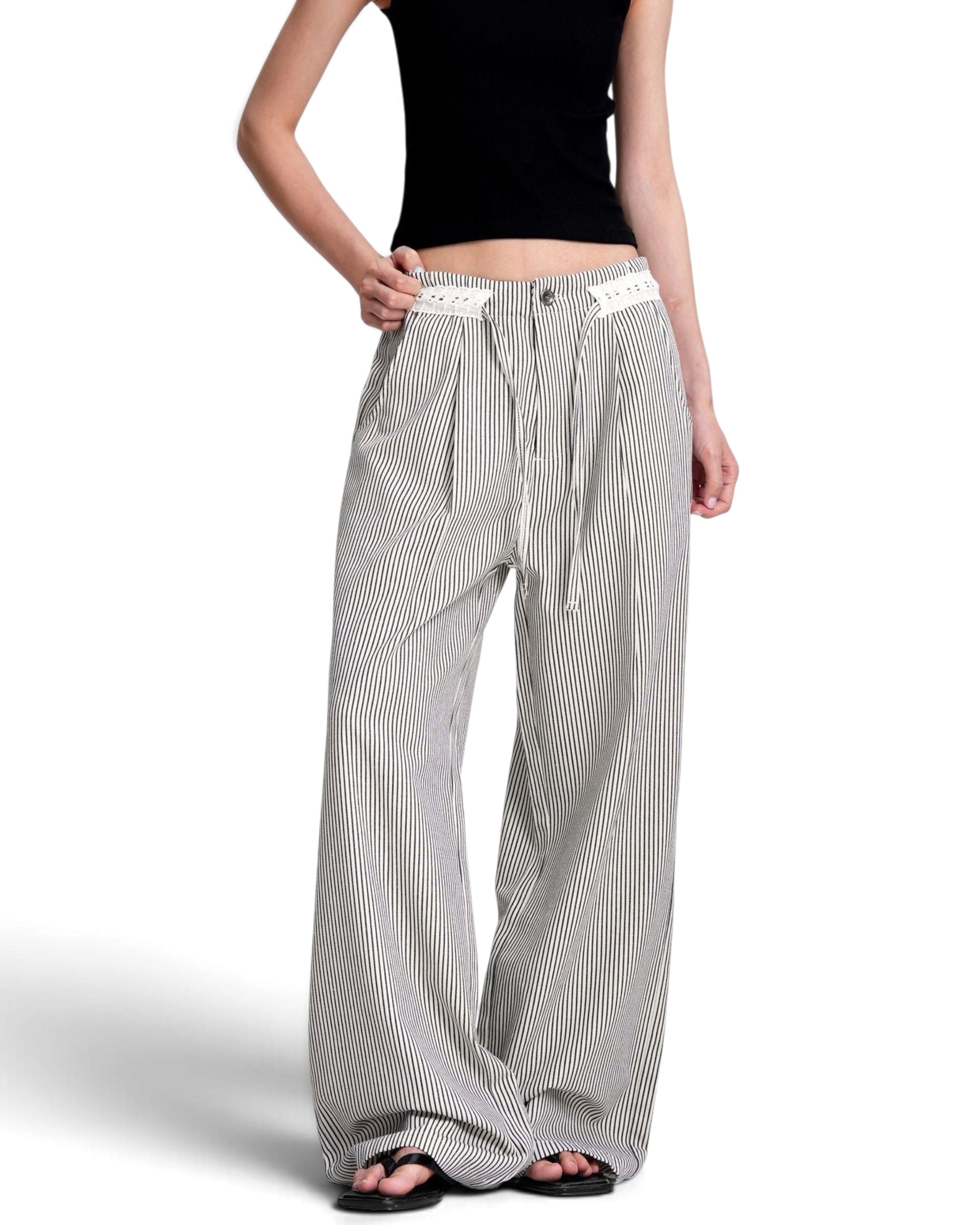 "Lace" Striped Pants