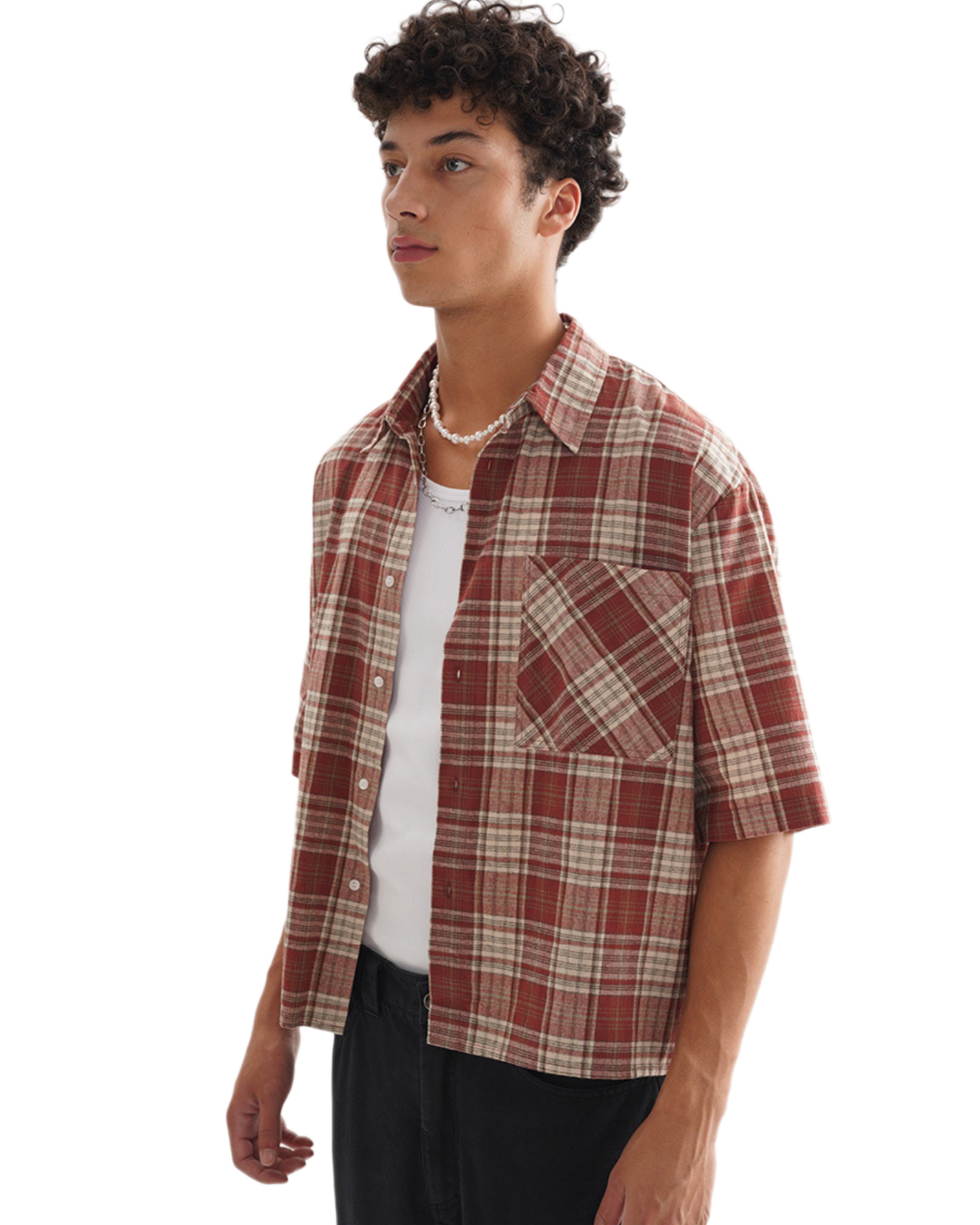 "Plaid" Boxy Shirt