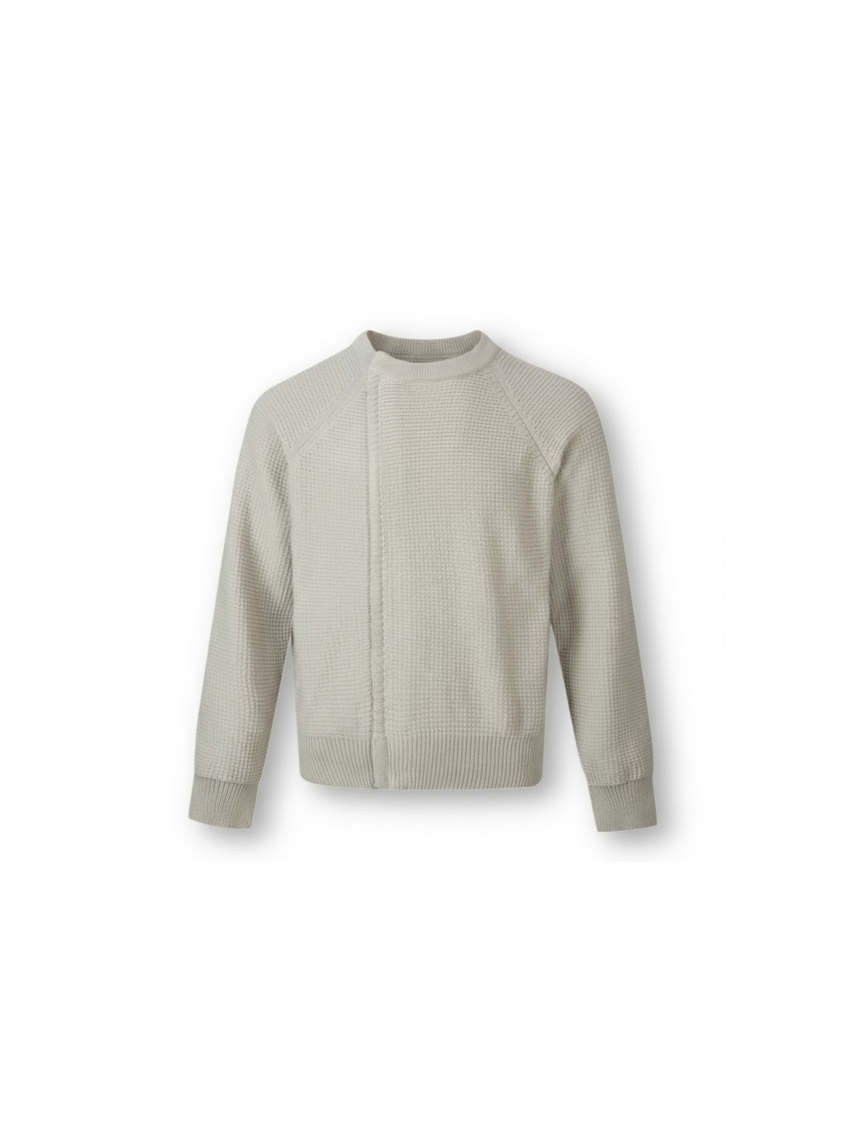“Offset” Zip Knit