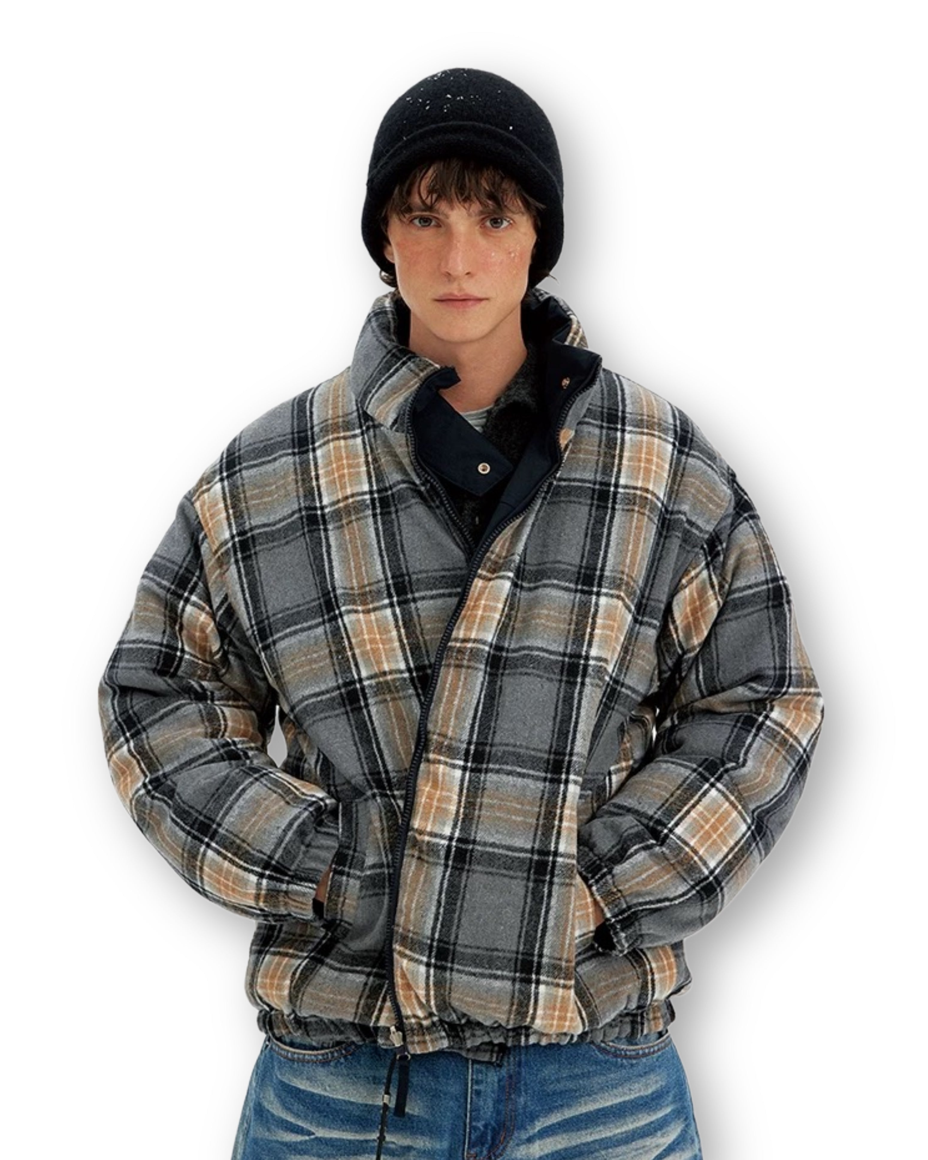 “Plaid” Reversible Puffer Jacket