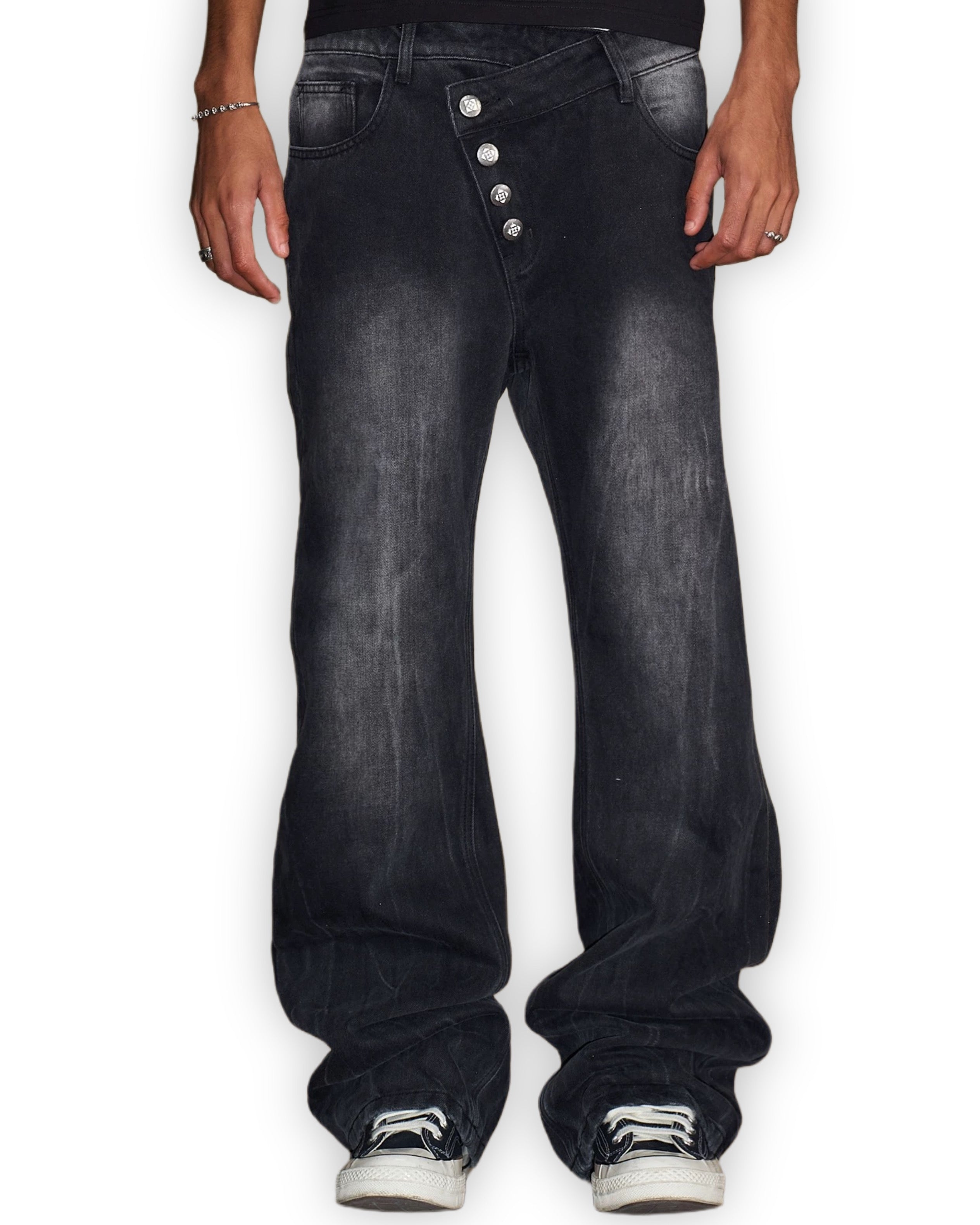 "Offset" Bootcut Jeans