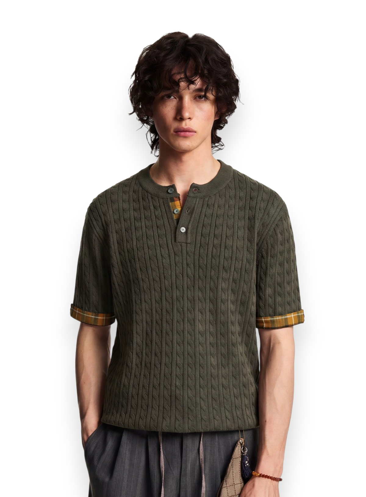 "Leaf" Henley Knit