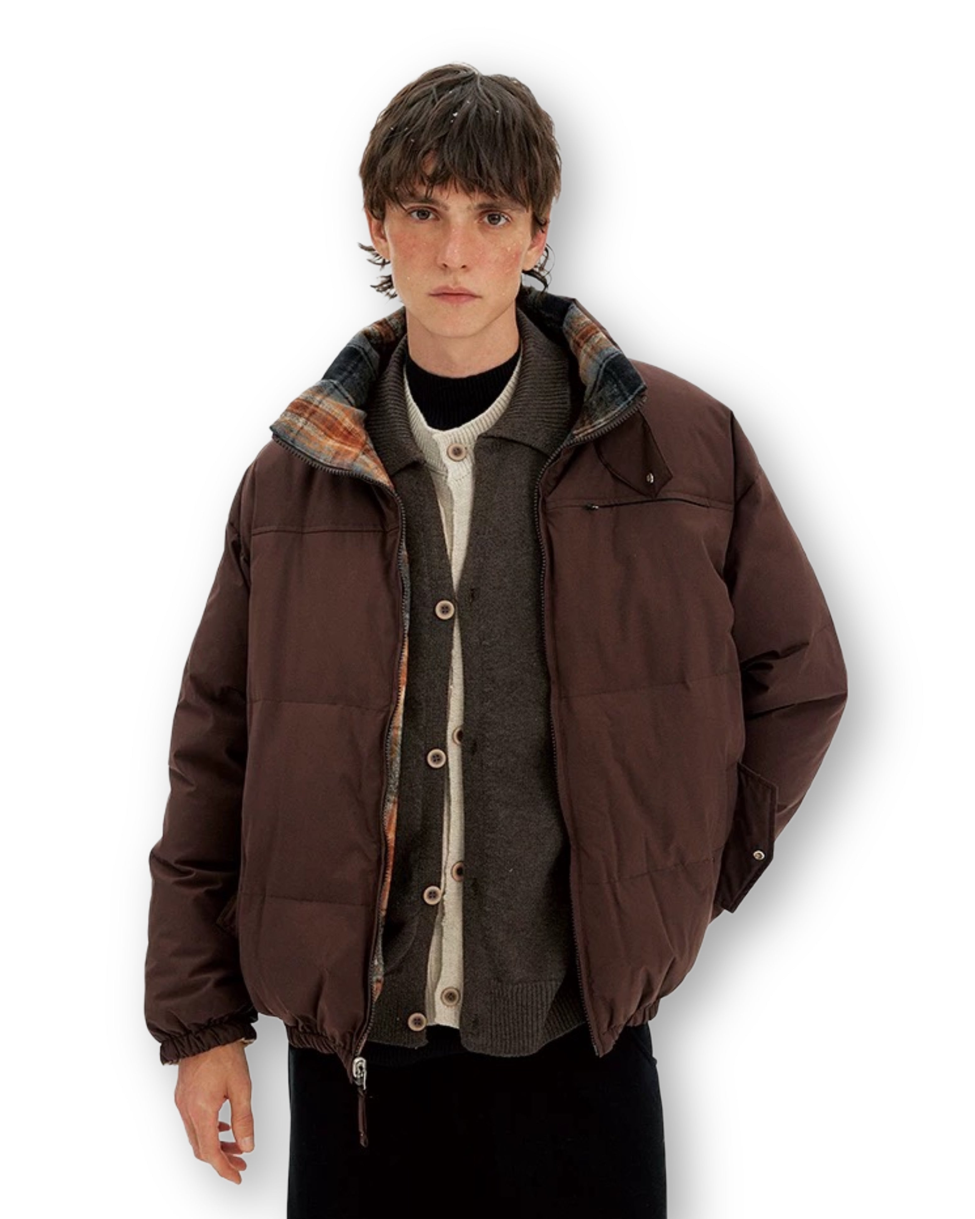 “Plaid” Reversible Puffer Jacket