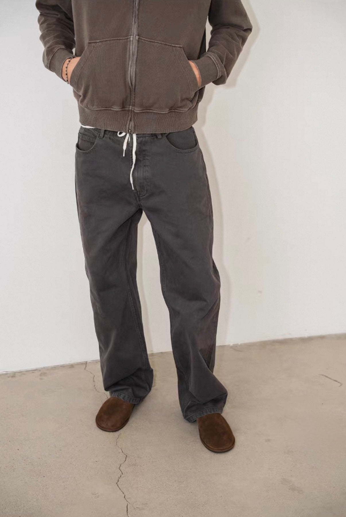 Stone Fade Straight-Leg Denim
