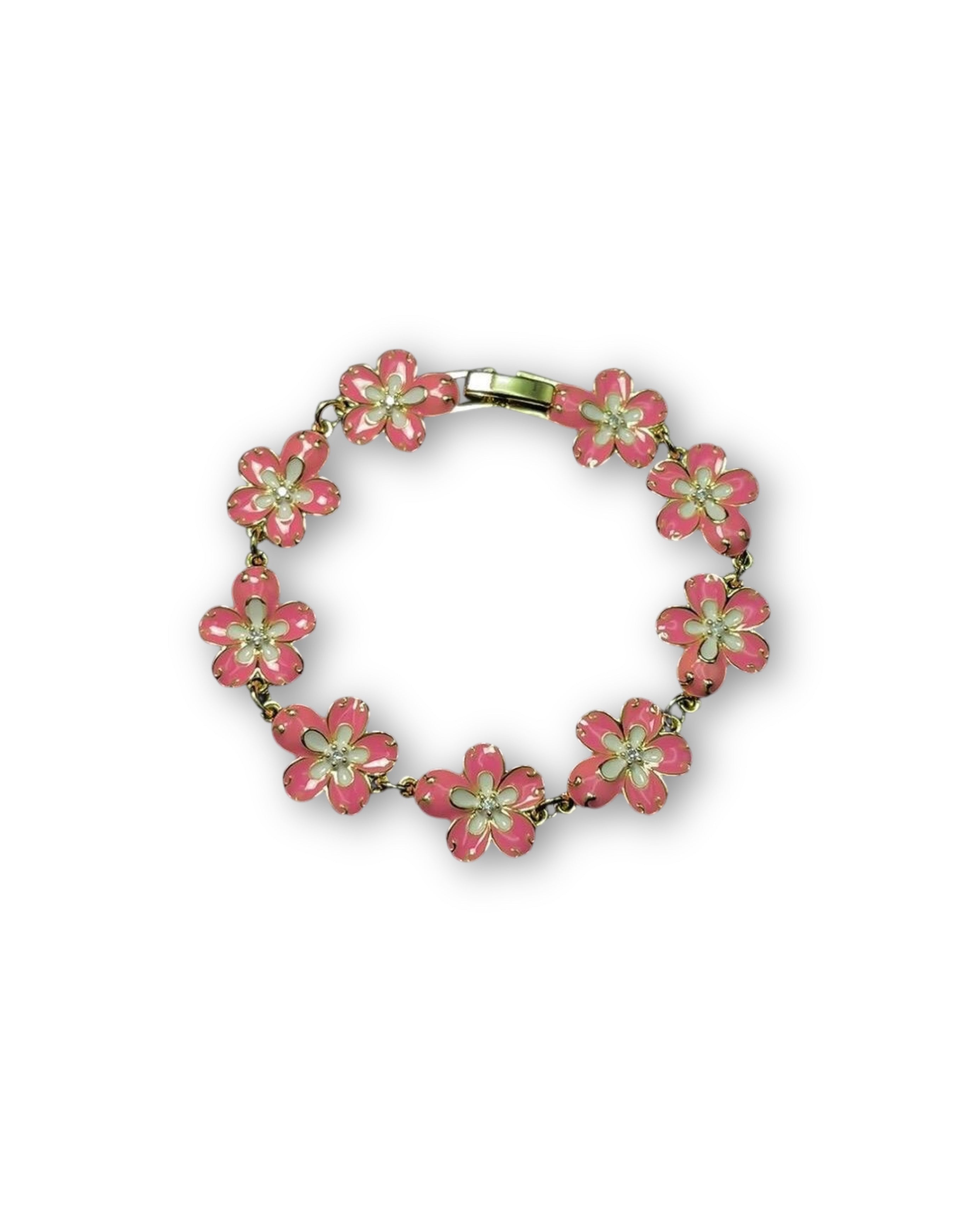 “Enamel Flower” Link Bracelet