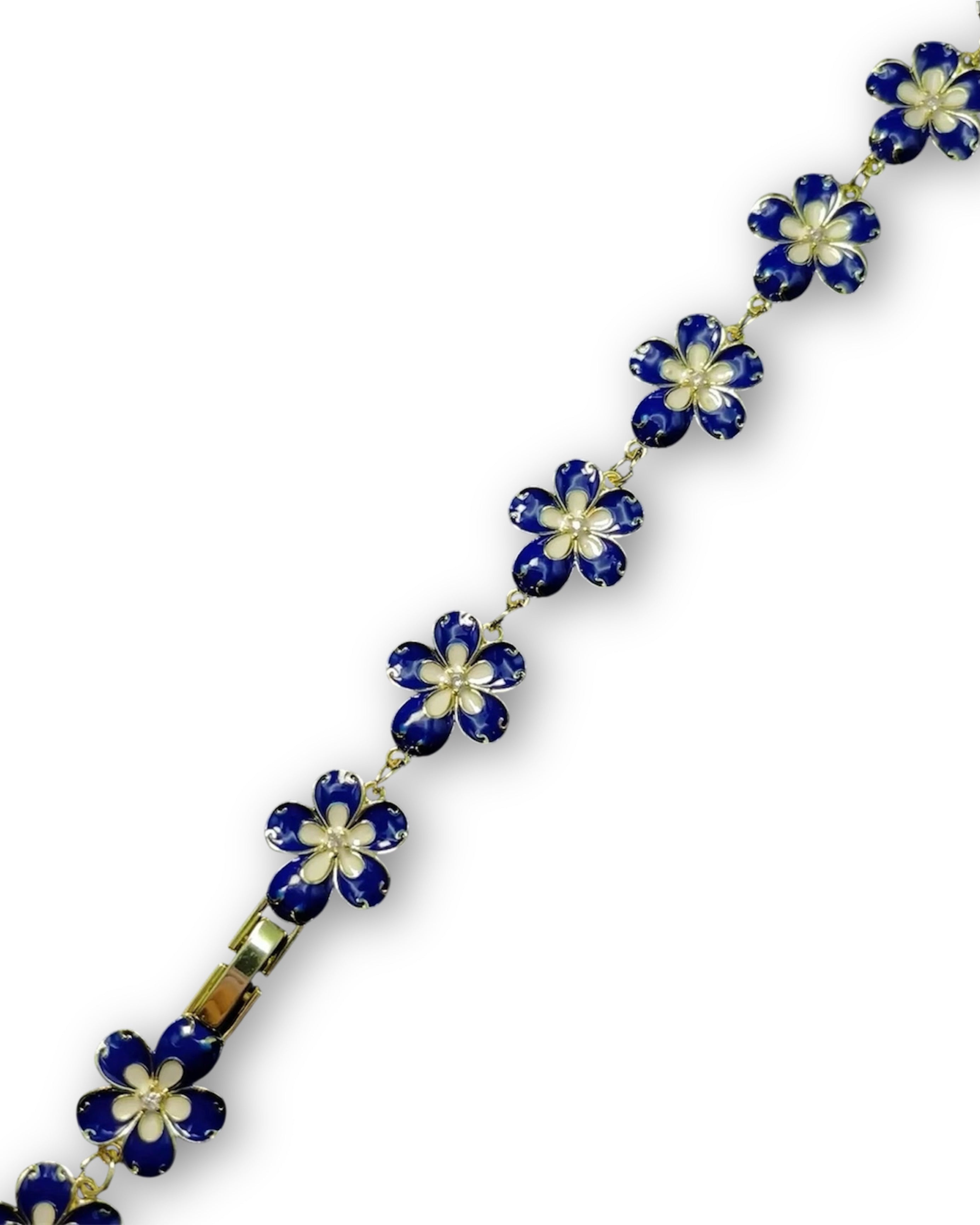 “Enamel Flower” Link Bracelet