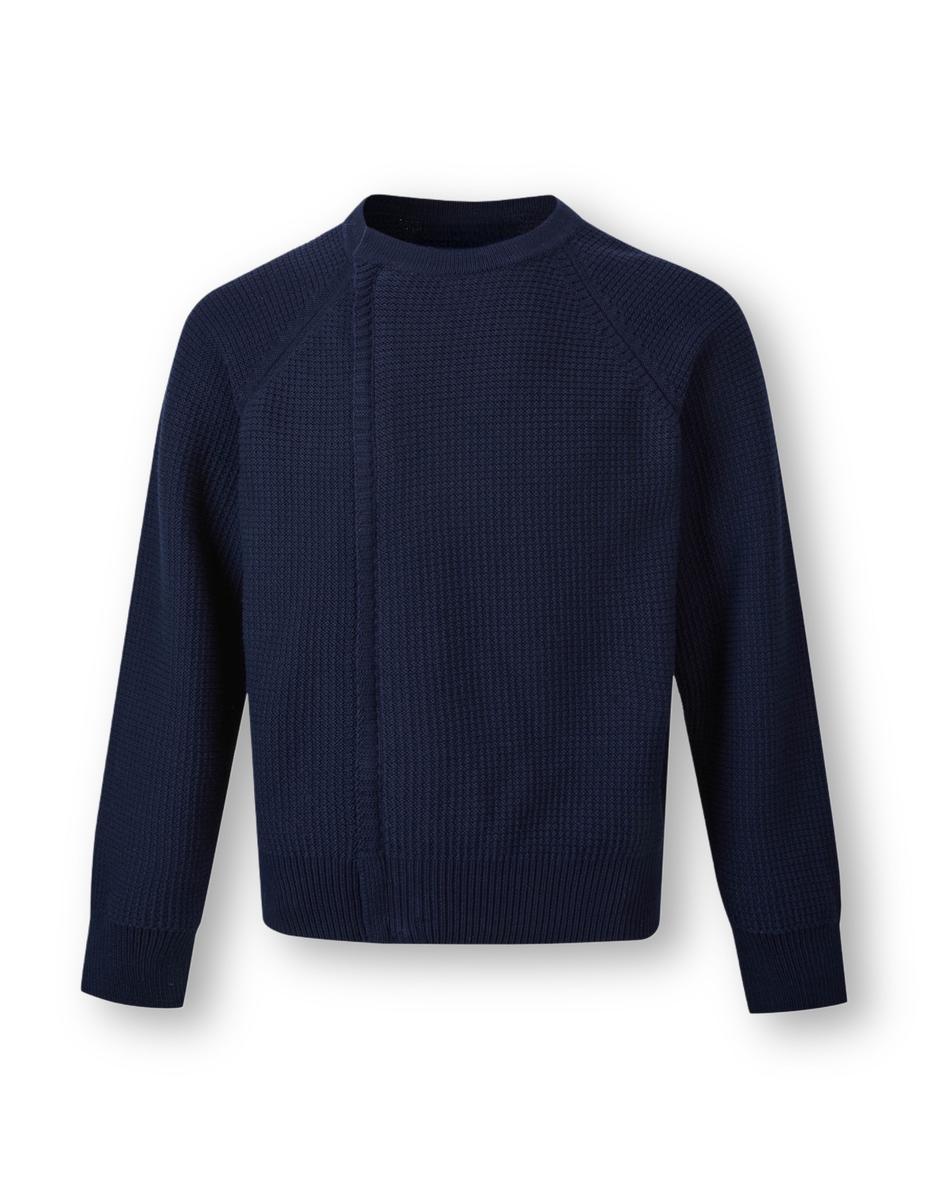 “Offset” Zip Knit