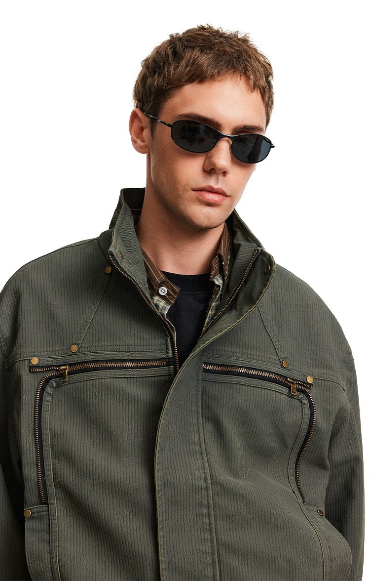 "Striped" Cargo Jacket