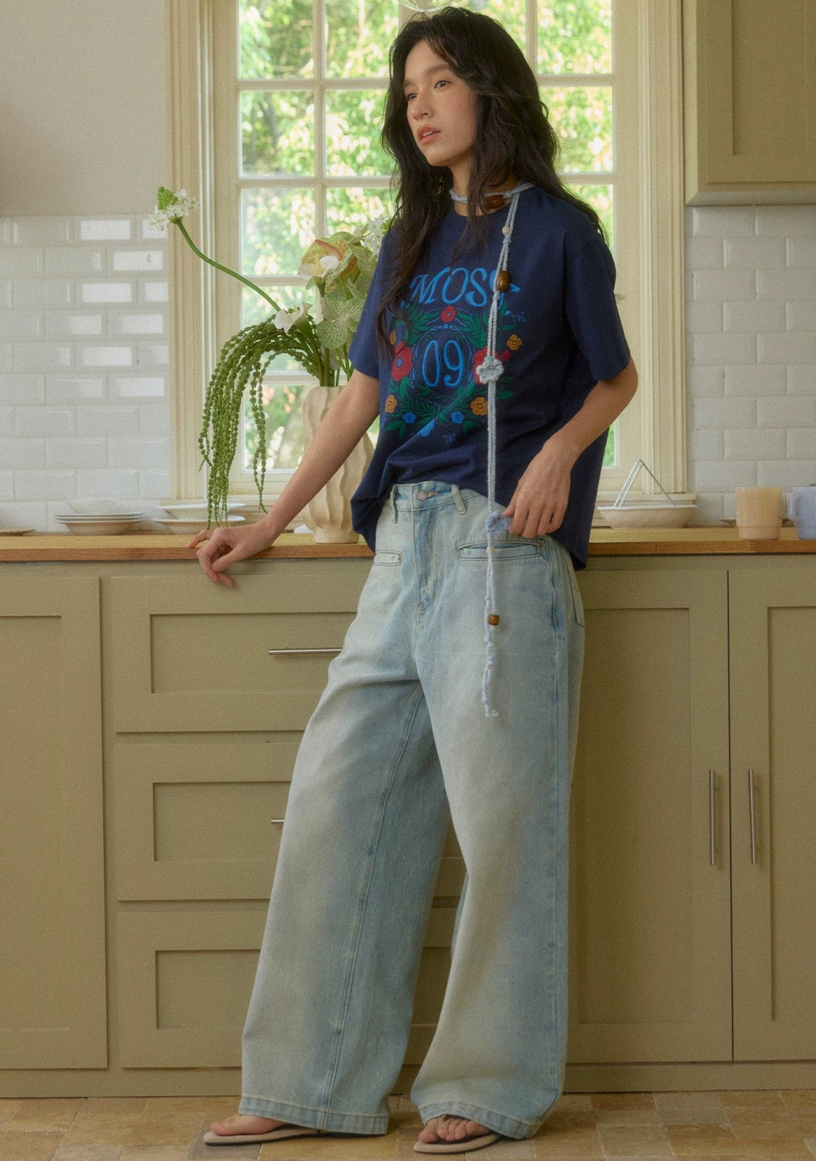 Faded Horizon Wide-Leg Jeans