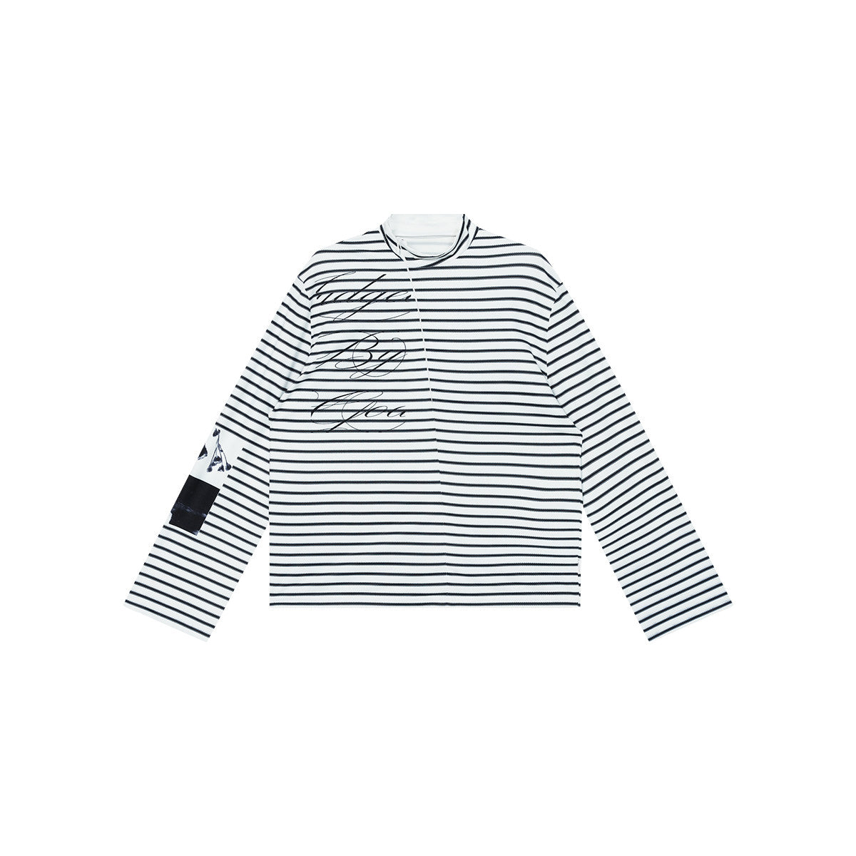 "Slogans" Striped Long Sleeve