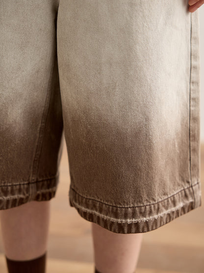 Half&Half Loose Denim Shorts
