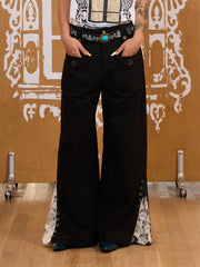 Noir Lace Flare Pants