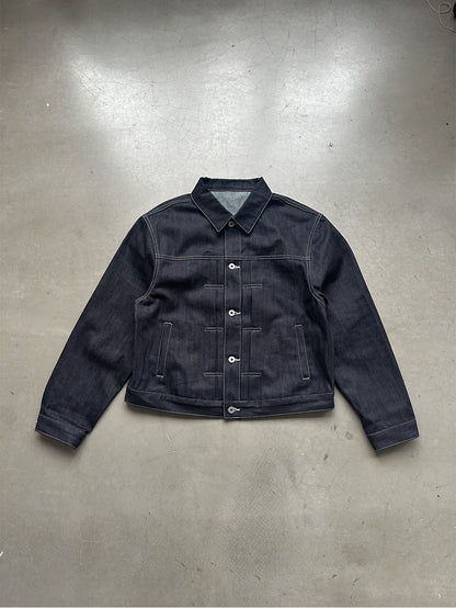 Black & Blue Boxy Denim Jacket
