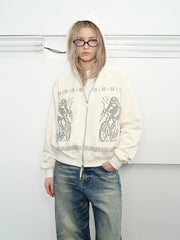 Fair Island hooded zip-up sweatshirt