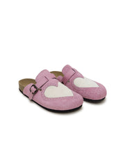 Pink Heartfelt Buckle Mules