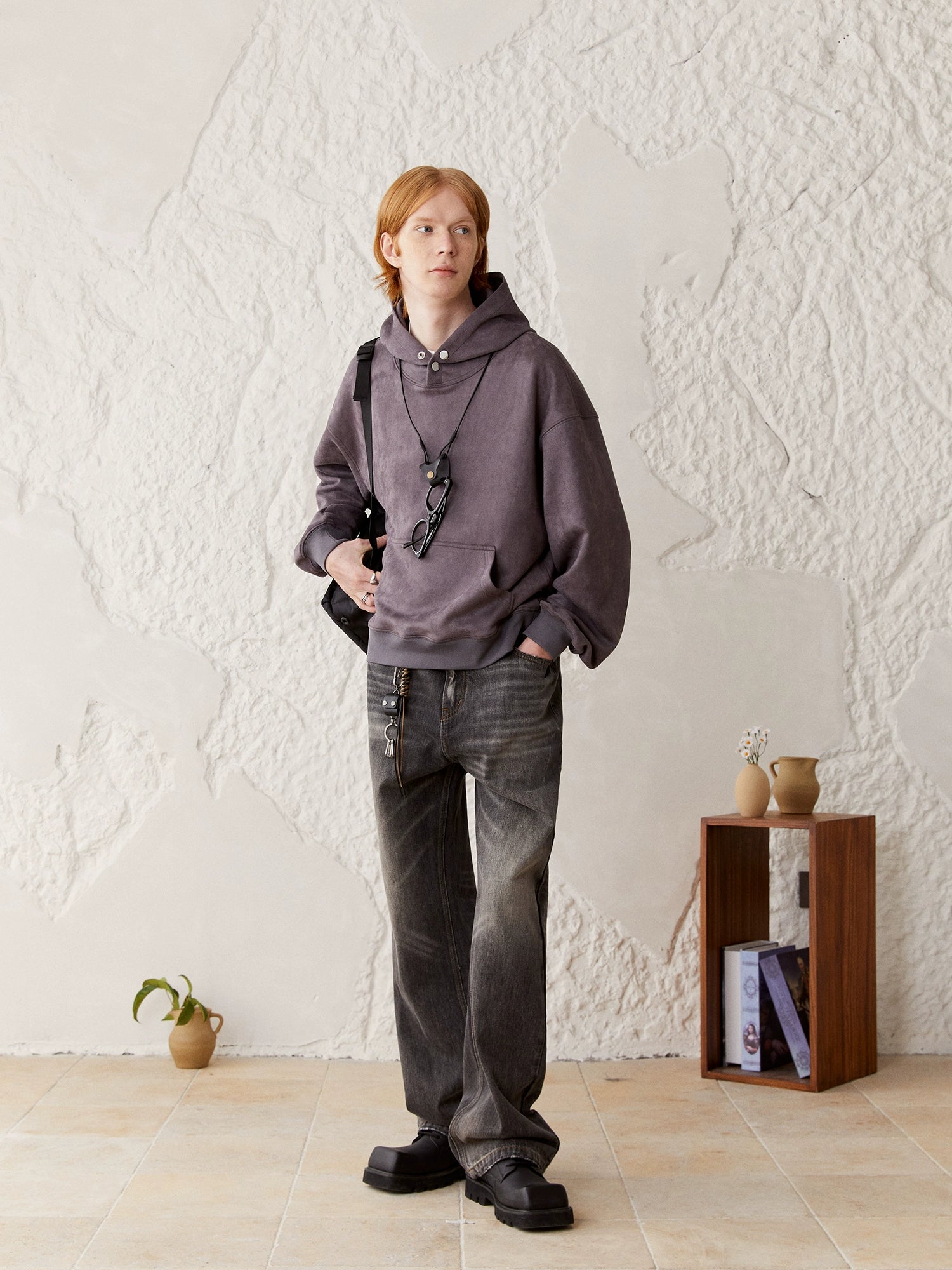 Purple Suede Hoodie