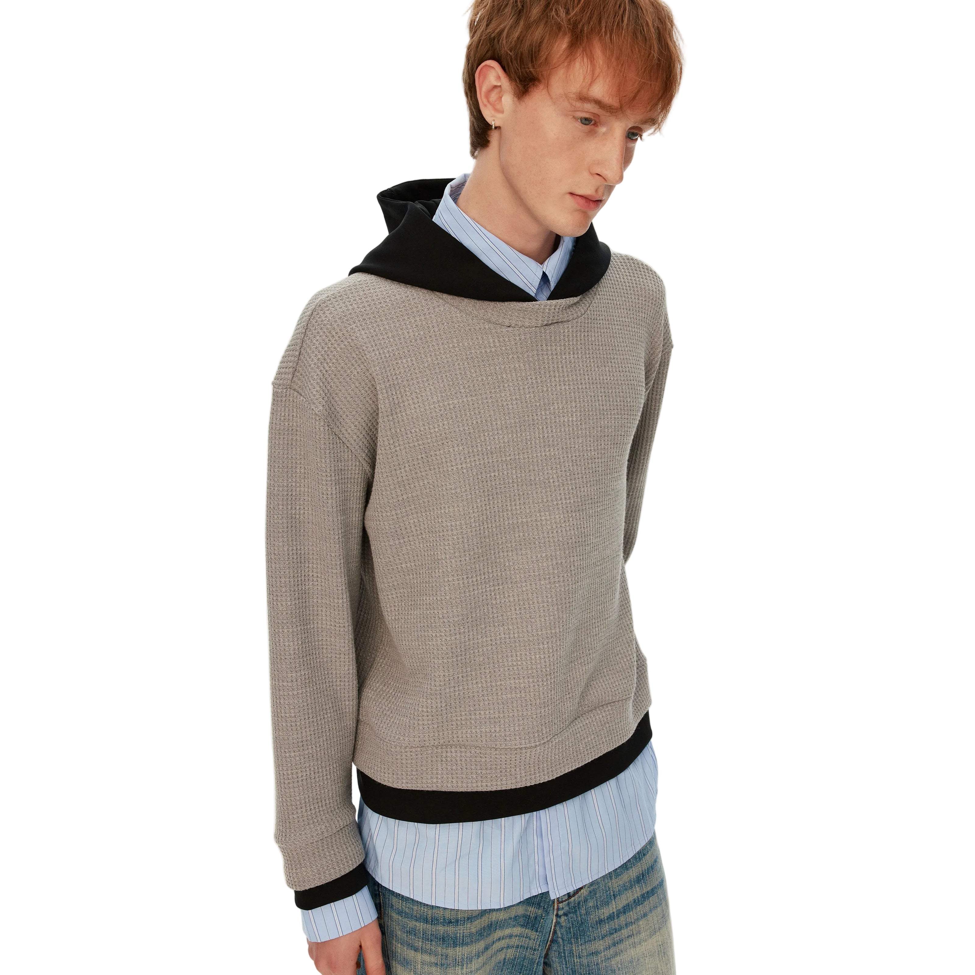 "Triple" Three Piece Waffle Hoodie