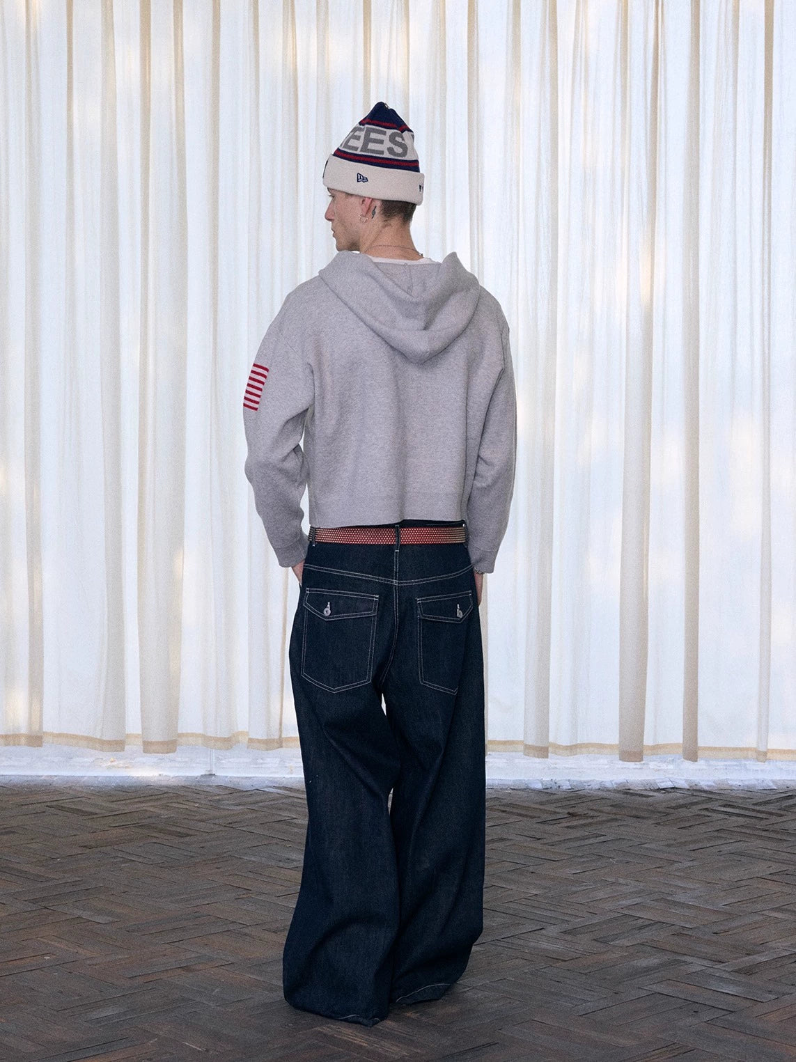 American Embroidered Knitted Hoodie
